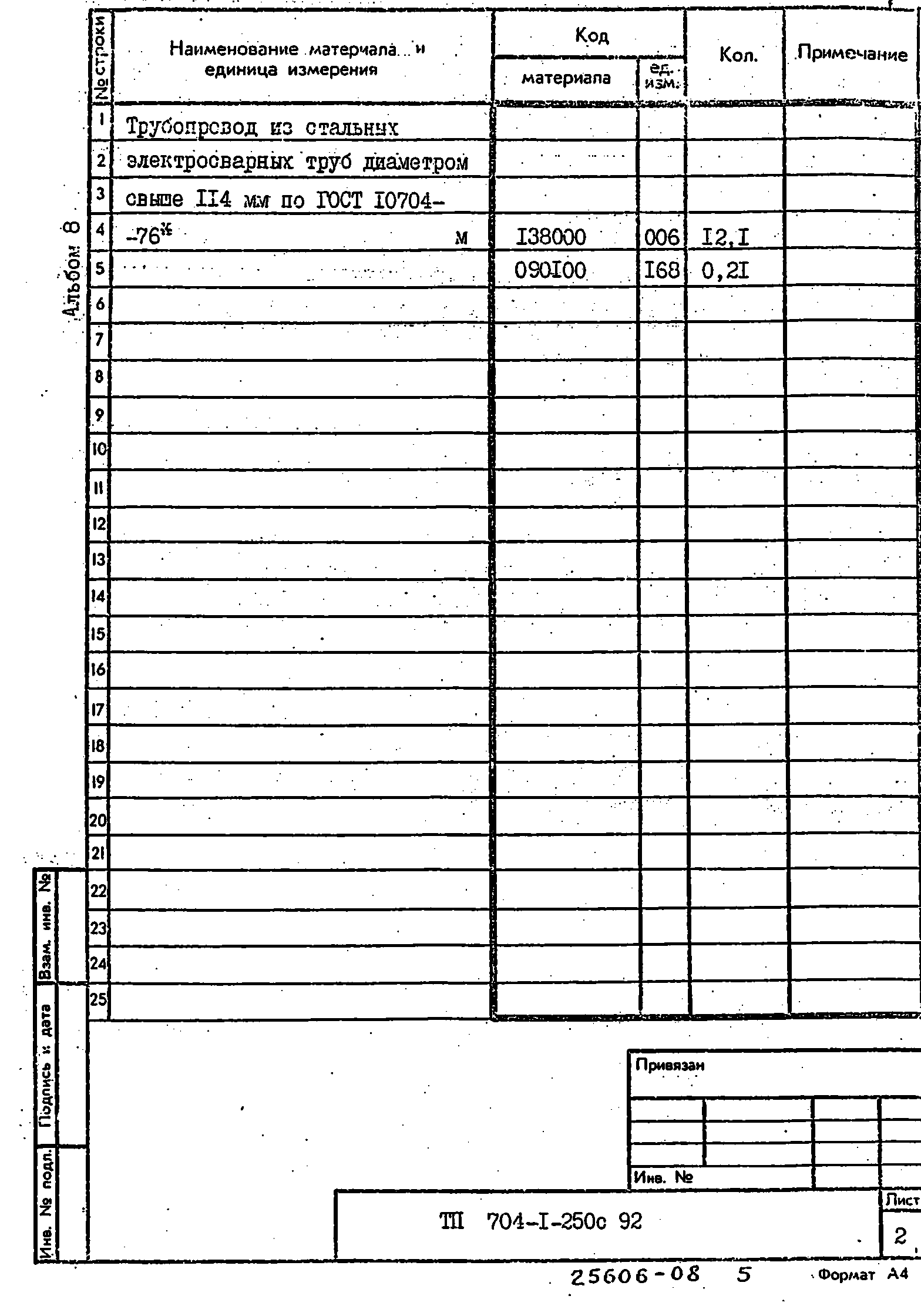 Типовой проект 704-1-250с.92