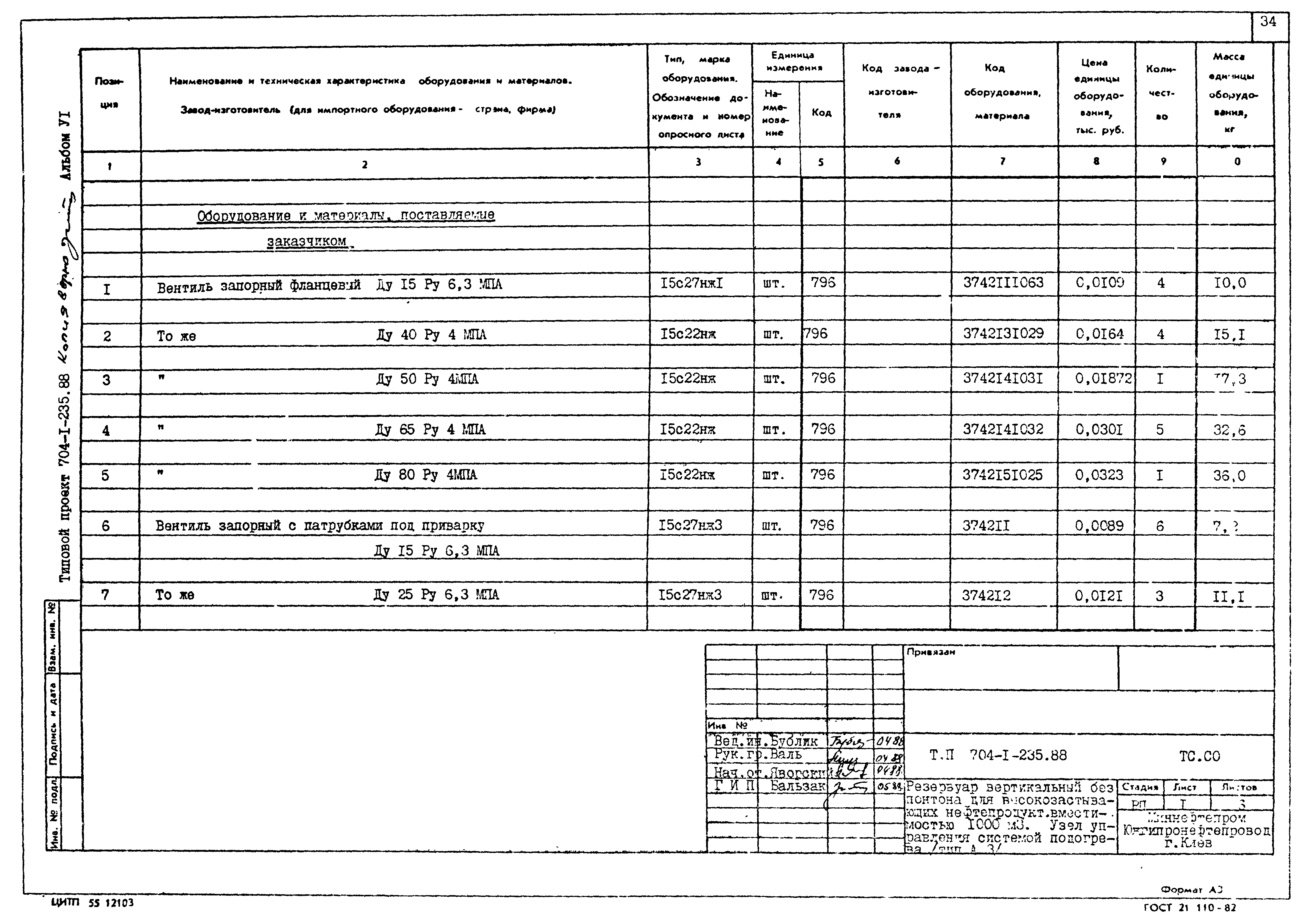 Типовой проект 704-1-239.88