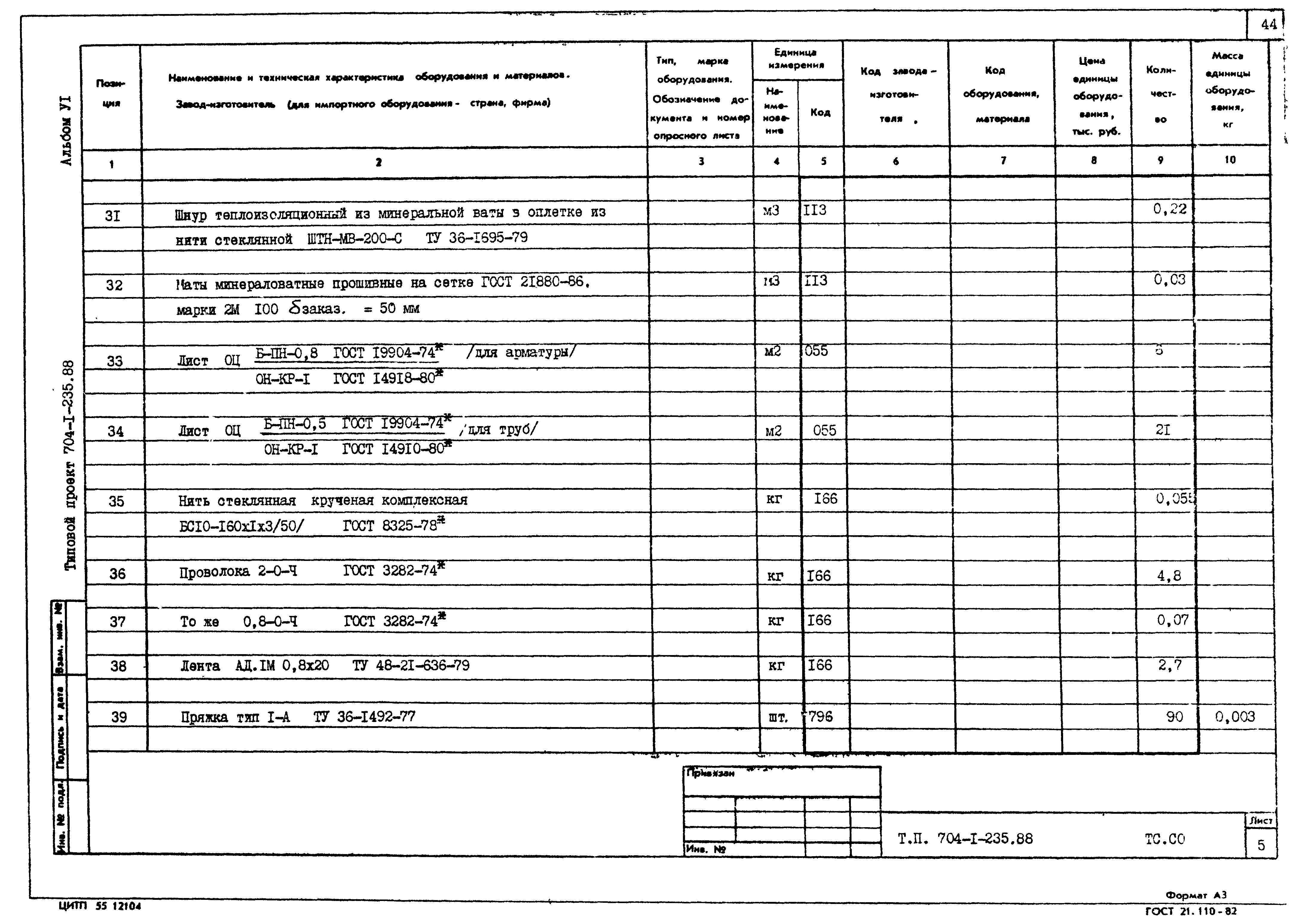 Типовой проект 704-1-239.88