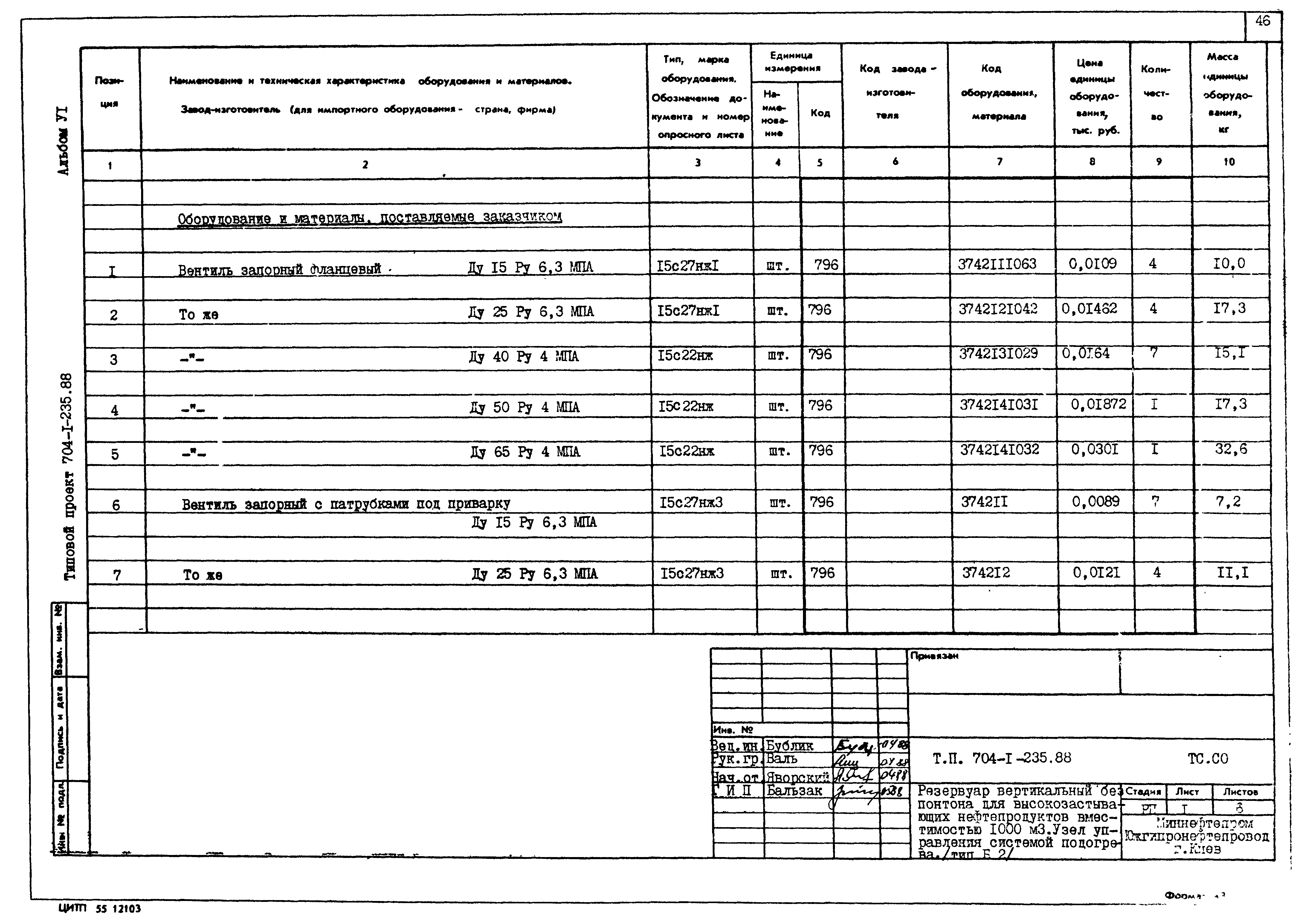 Типовой проект 704-1-239.88