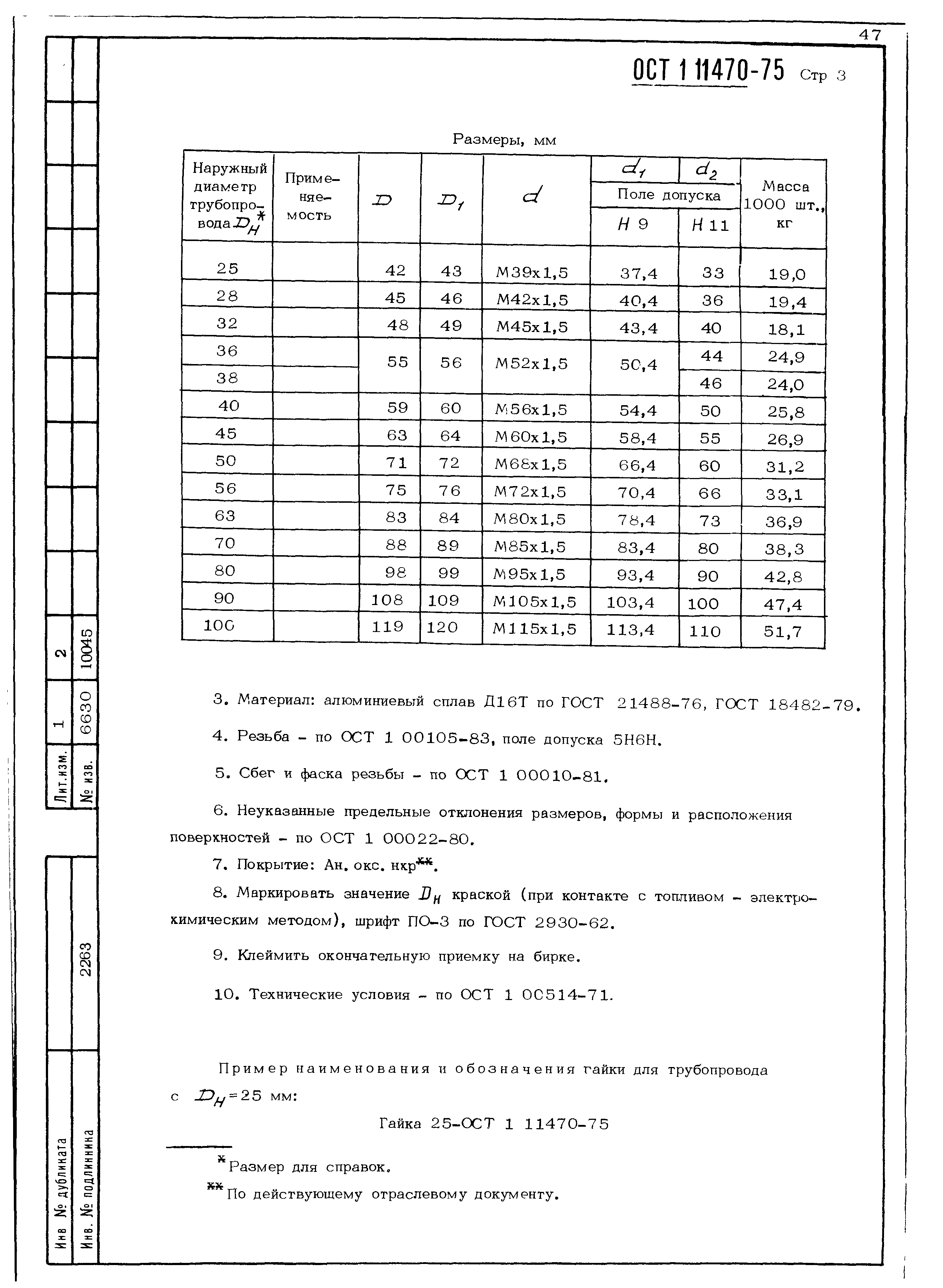 ОСТ 1 11470-75