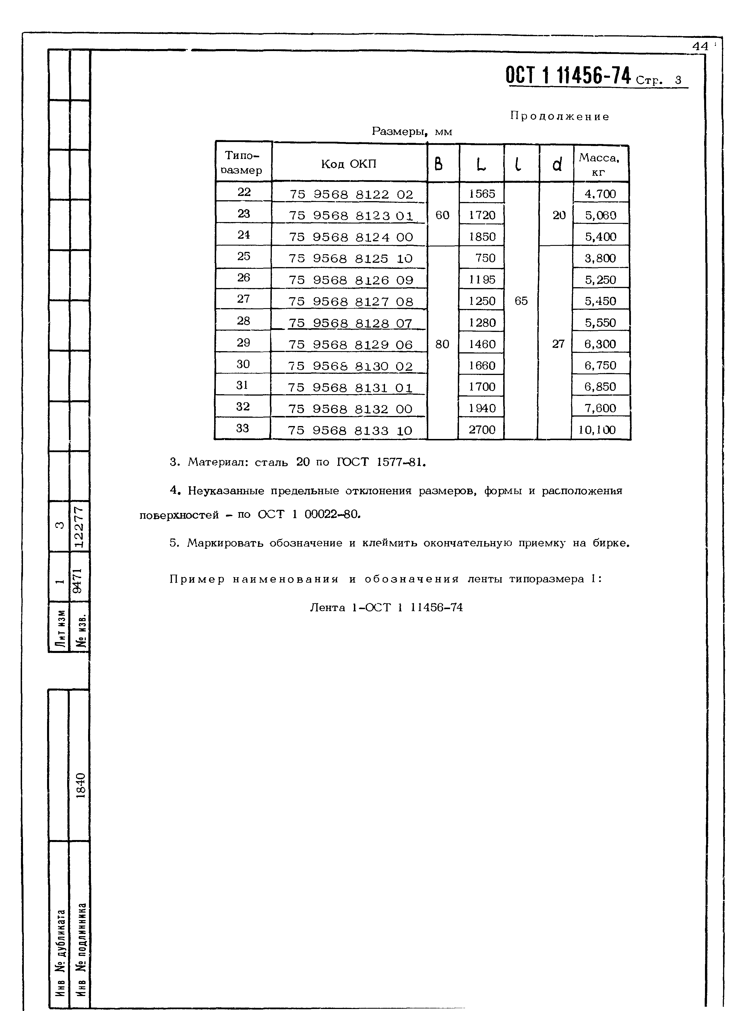 ОСТ 1 11456-74