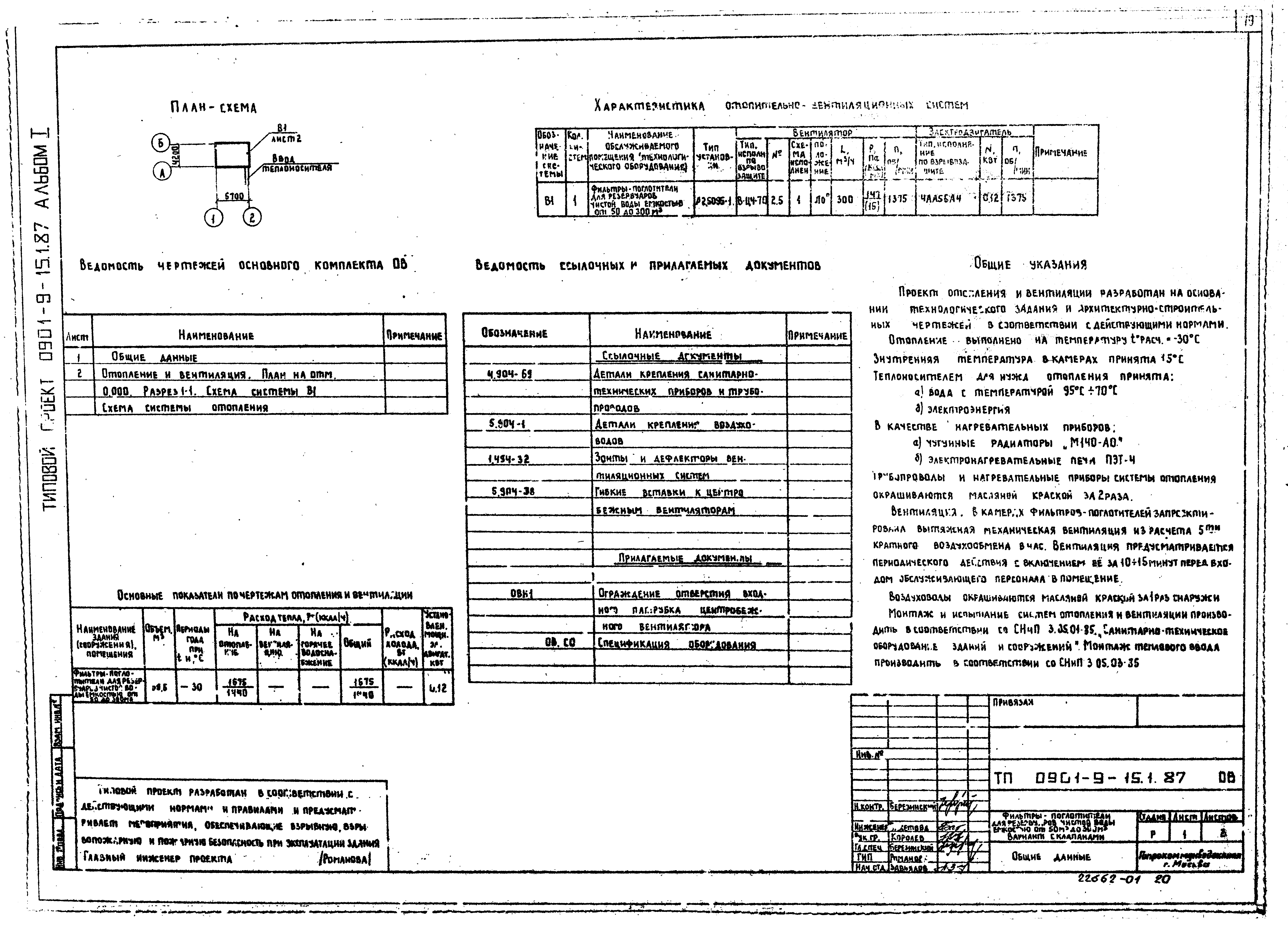 Типовой проект 0901-9-15.1.87