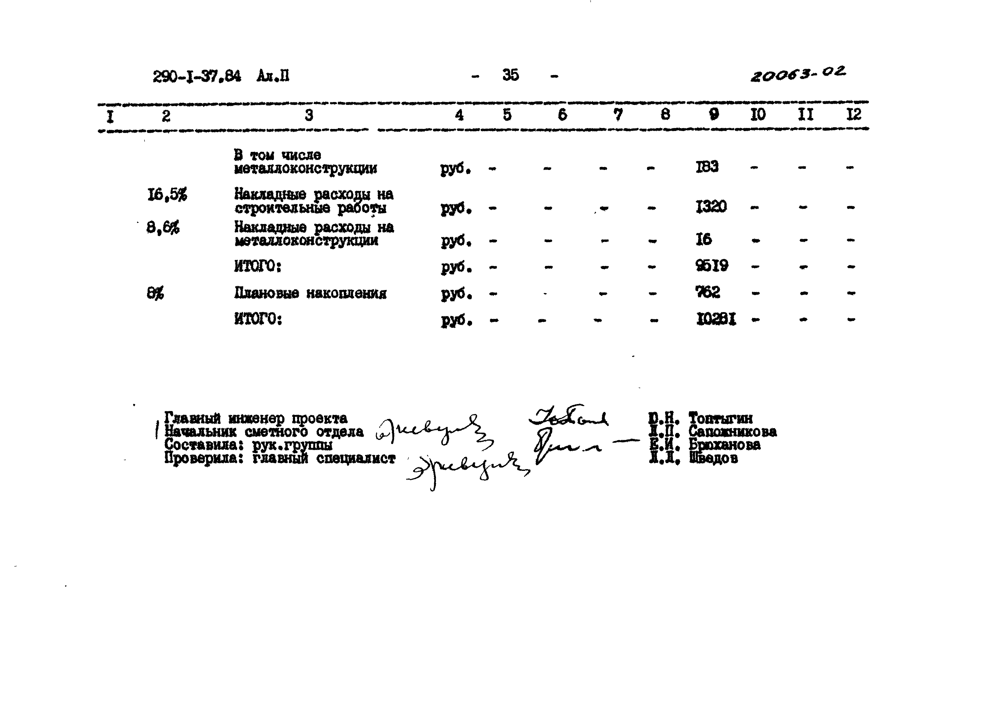 Типовой проект 290-1-37.84