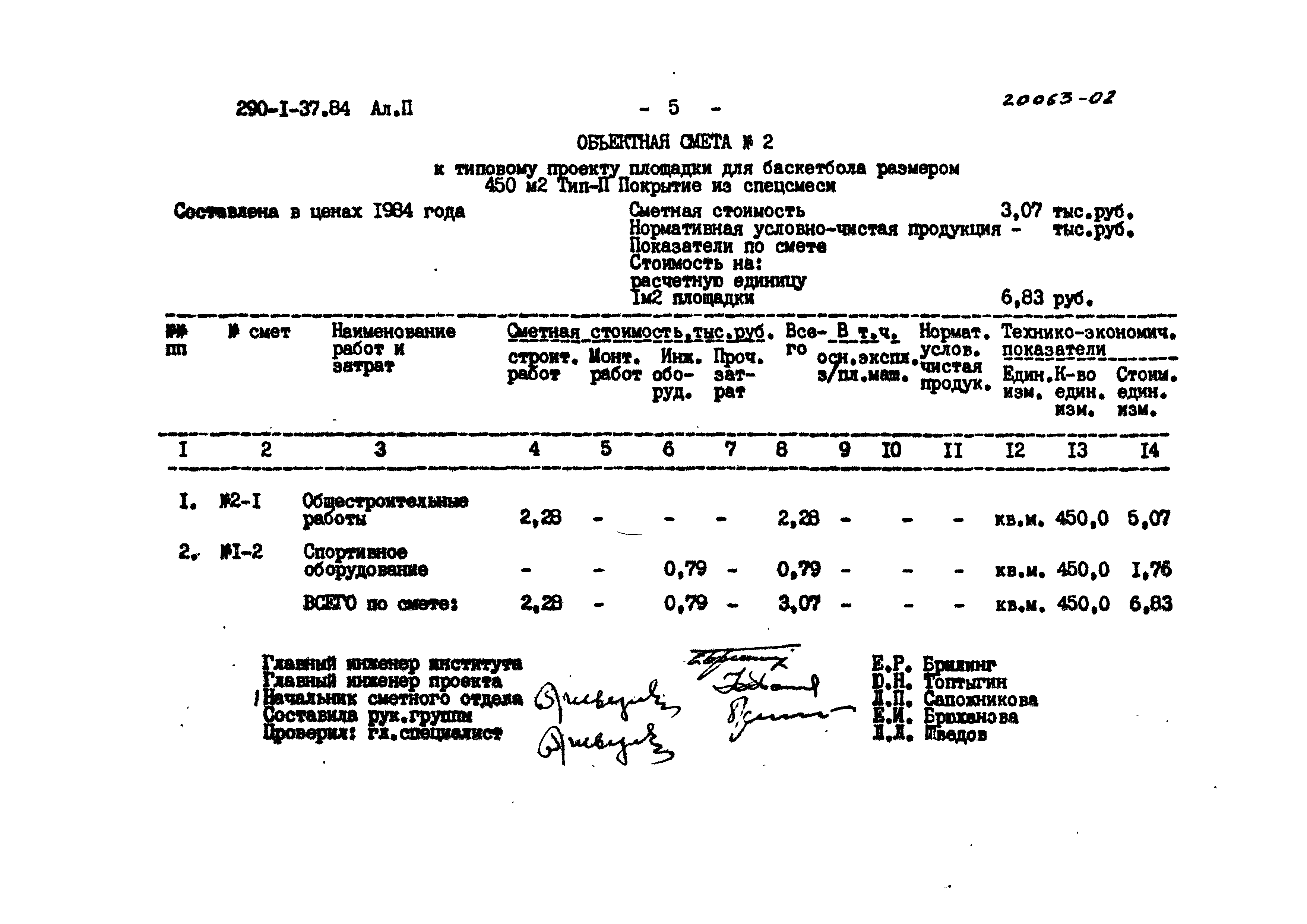 Типовой проект 290-1-37.84