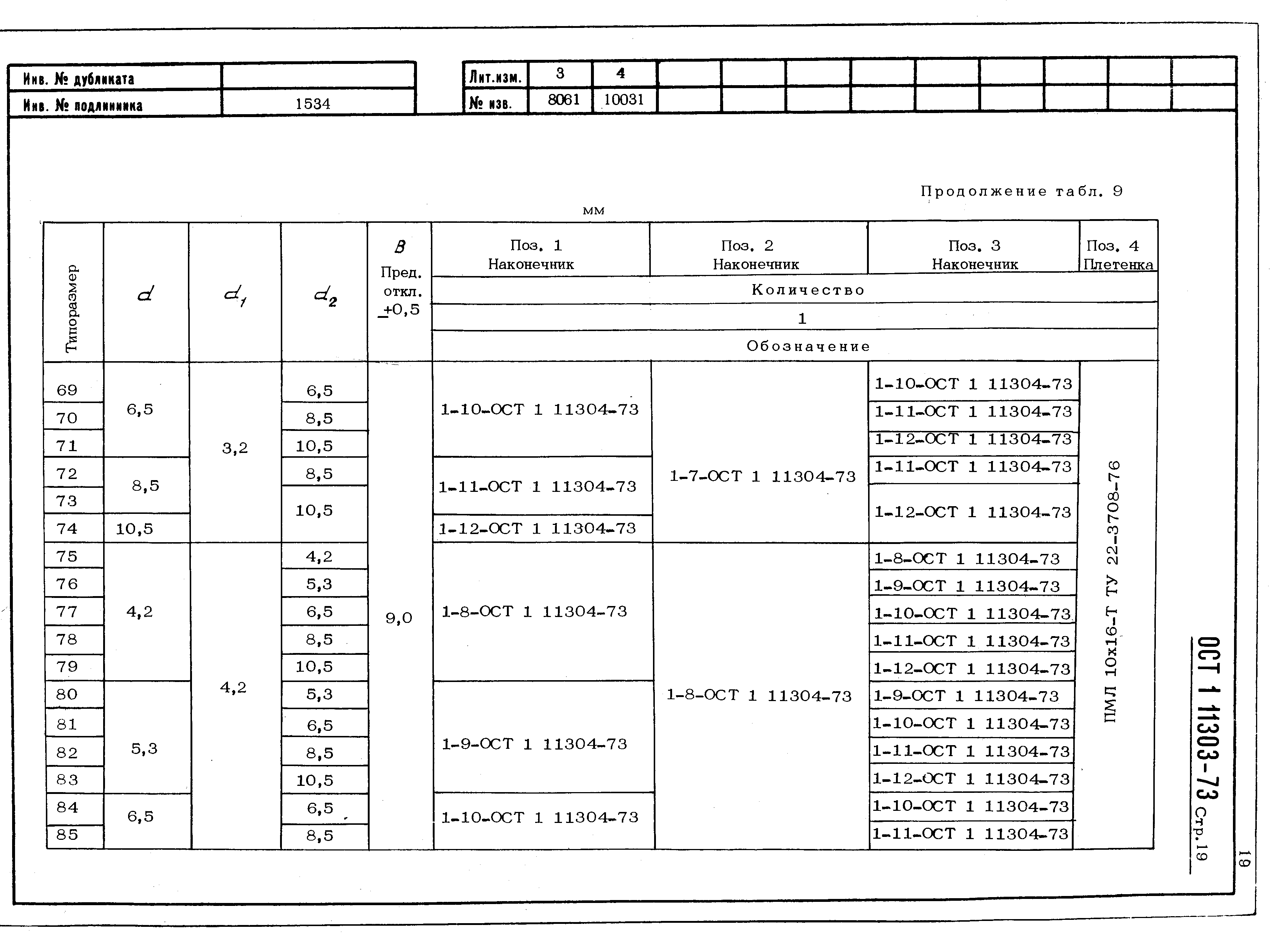 ОСТ 1 11303-73