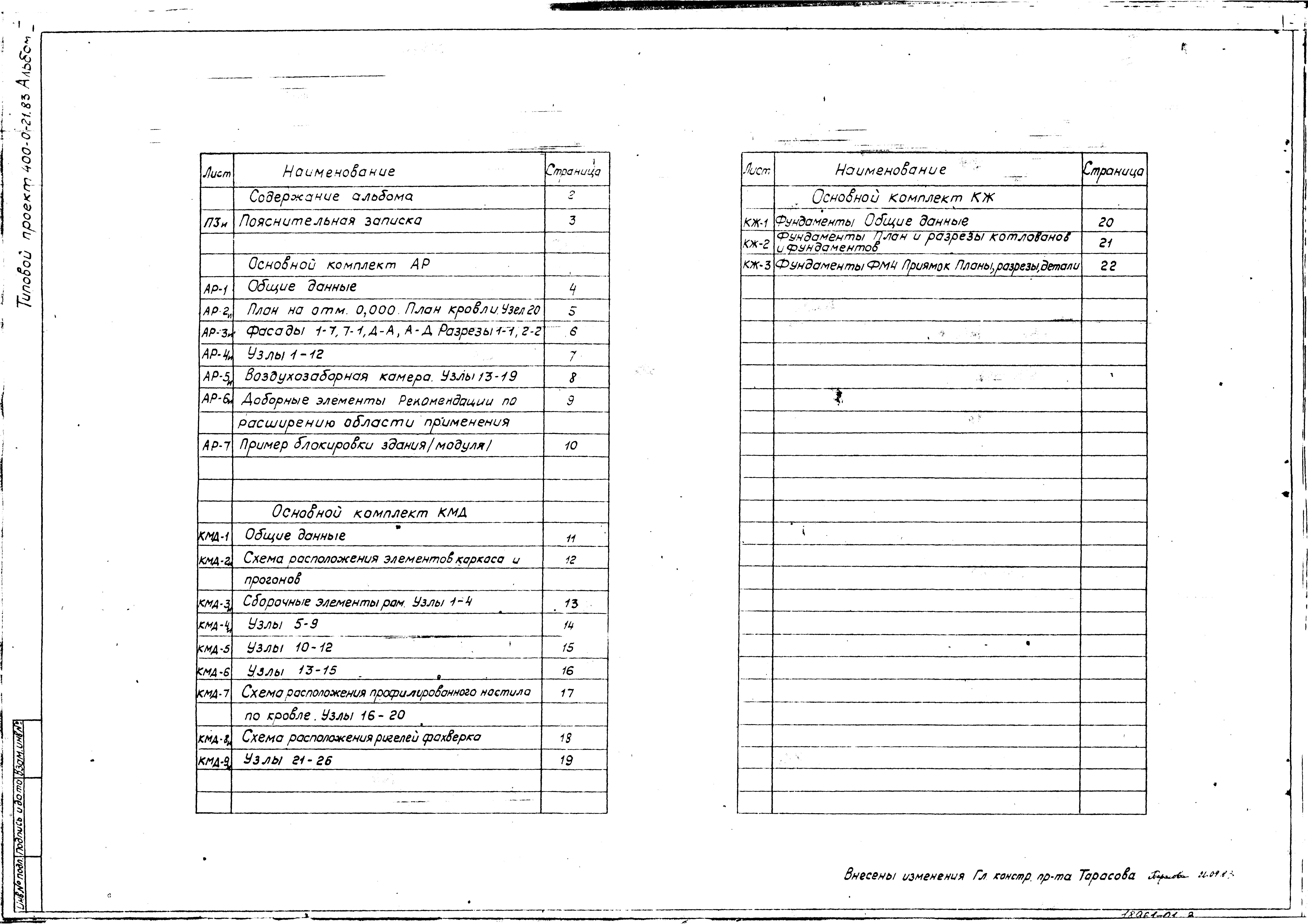 Типовой проект 400-0-21.83