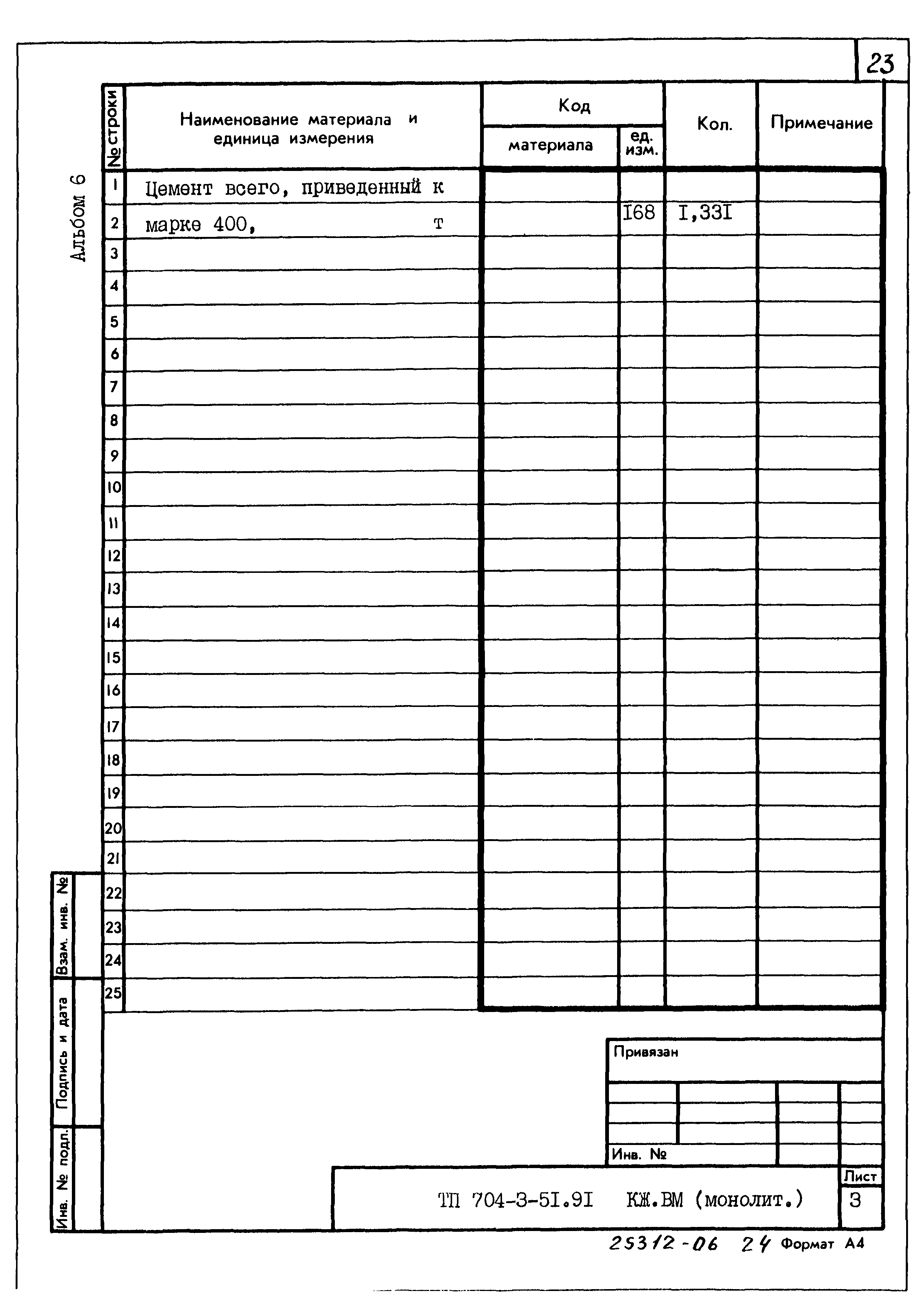 Типовой проект 704-3-51.91