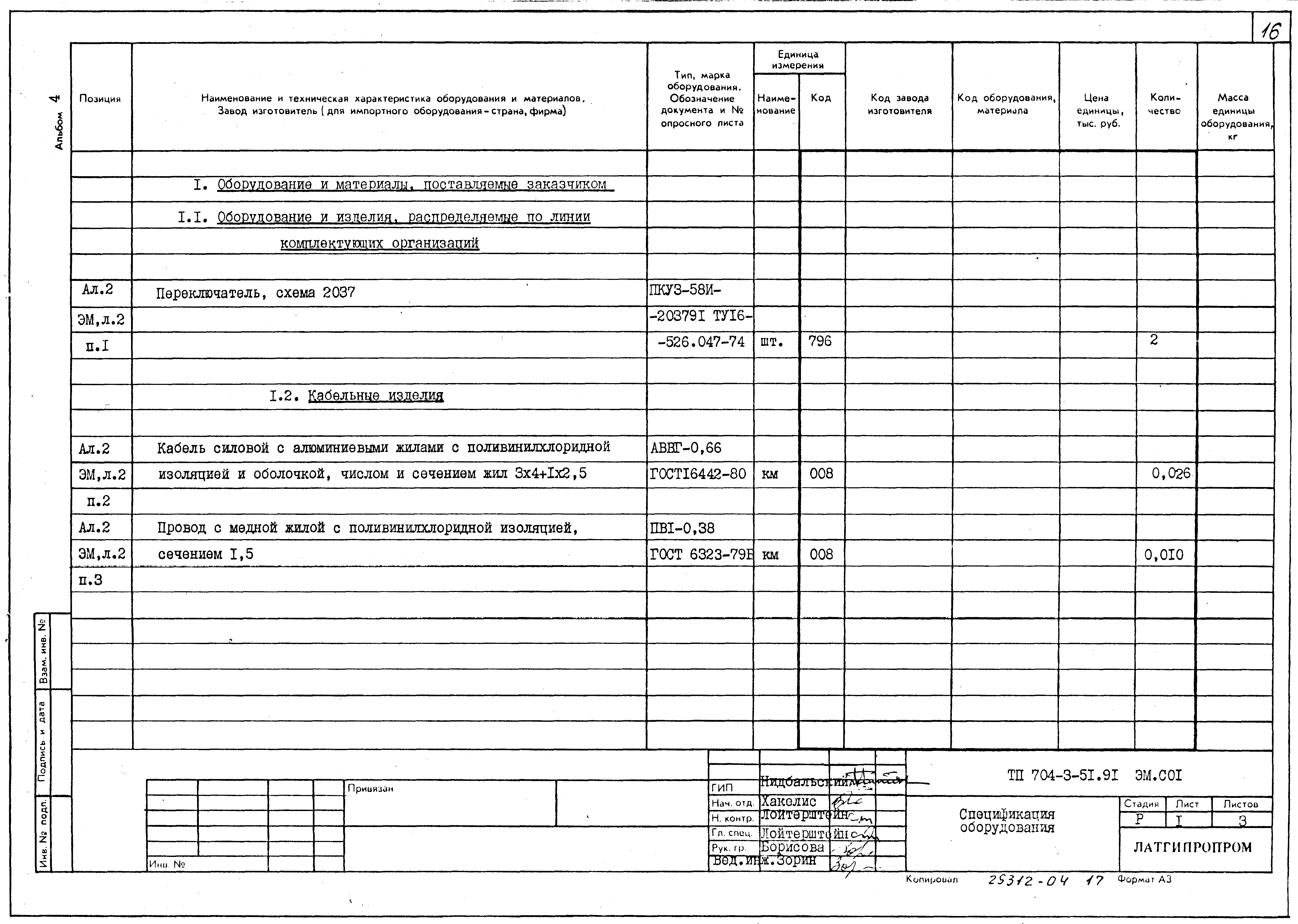 Типовой проект 704-3-51.91