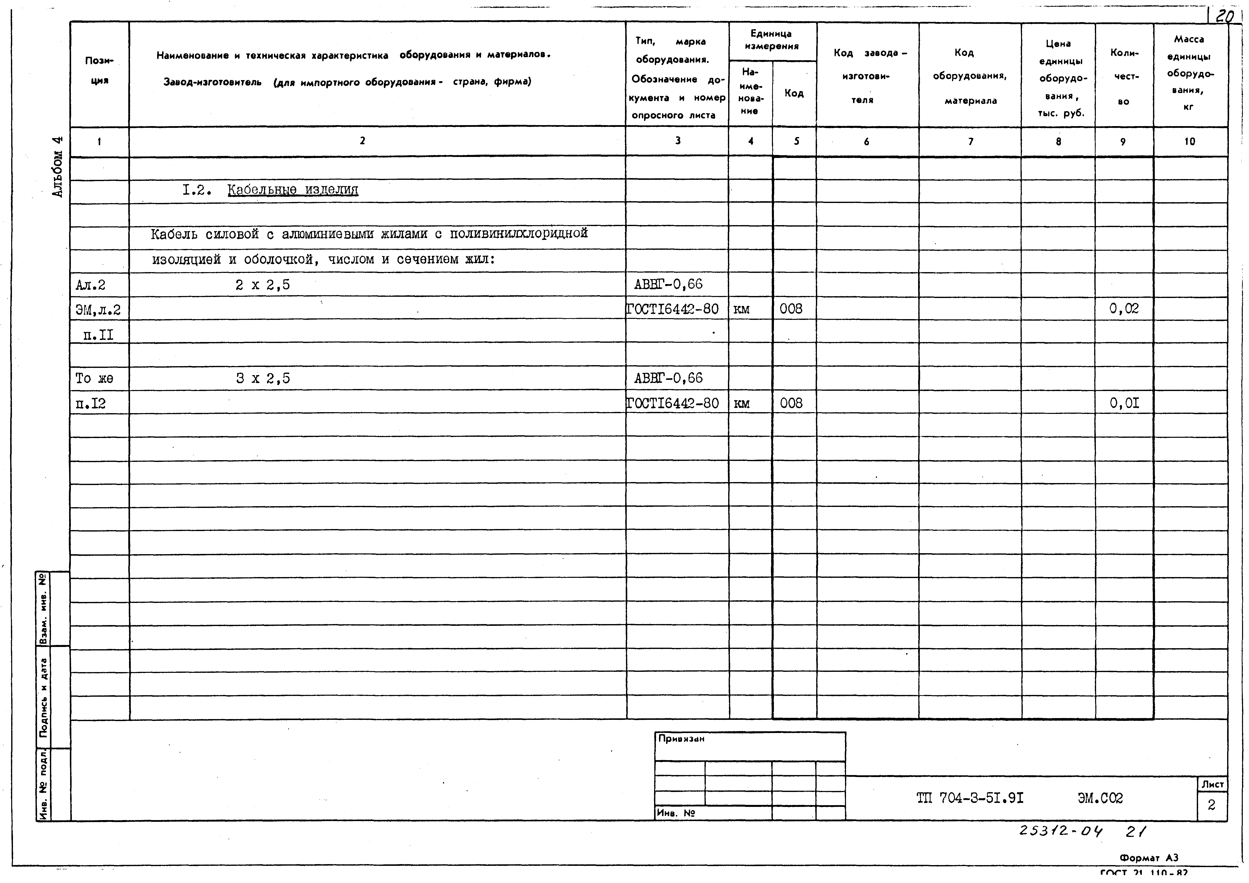 Типовой проект 704-3-51.91