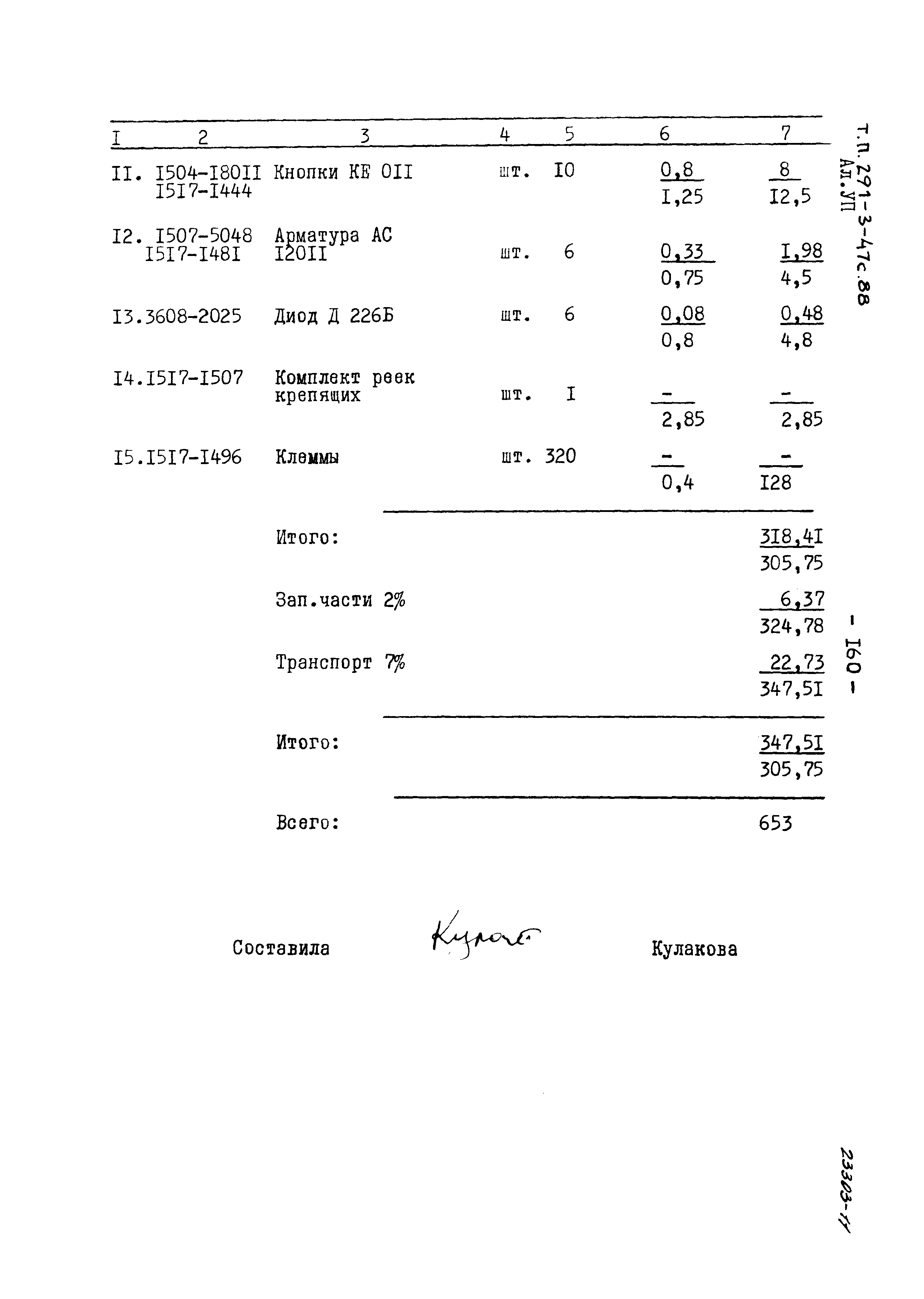 Типовой проект 291-3-47с.88