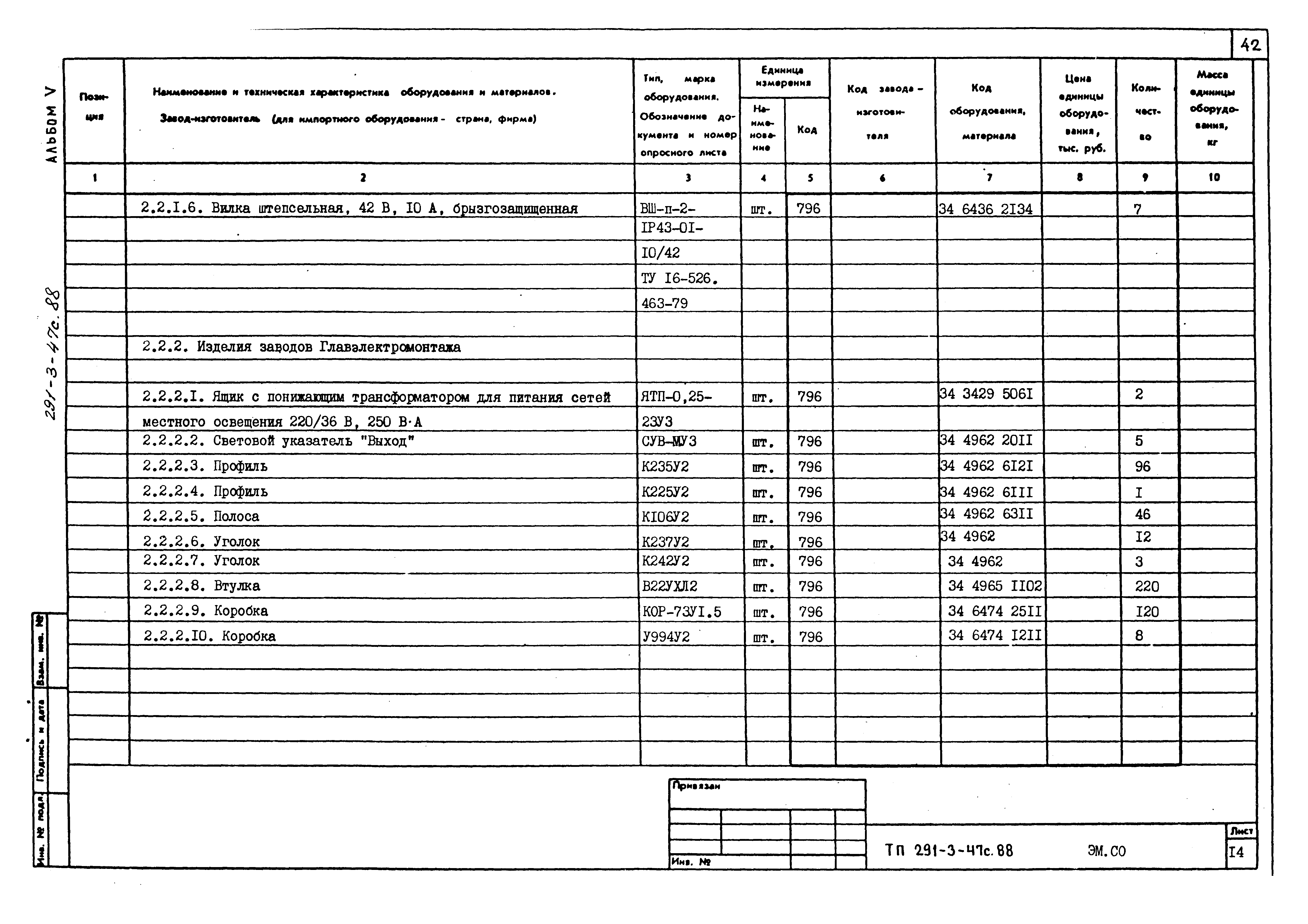 Типовой проект 291-3-47с.88