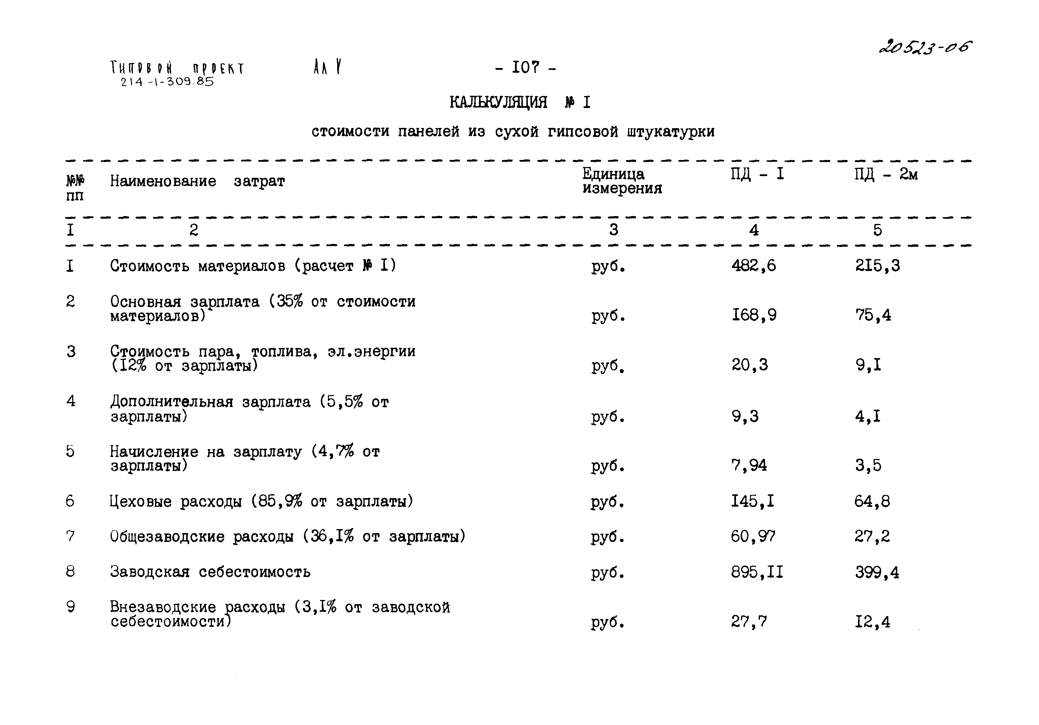 Типовой проект 214-1-309.85