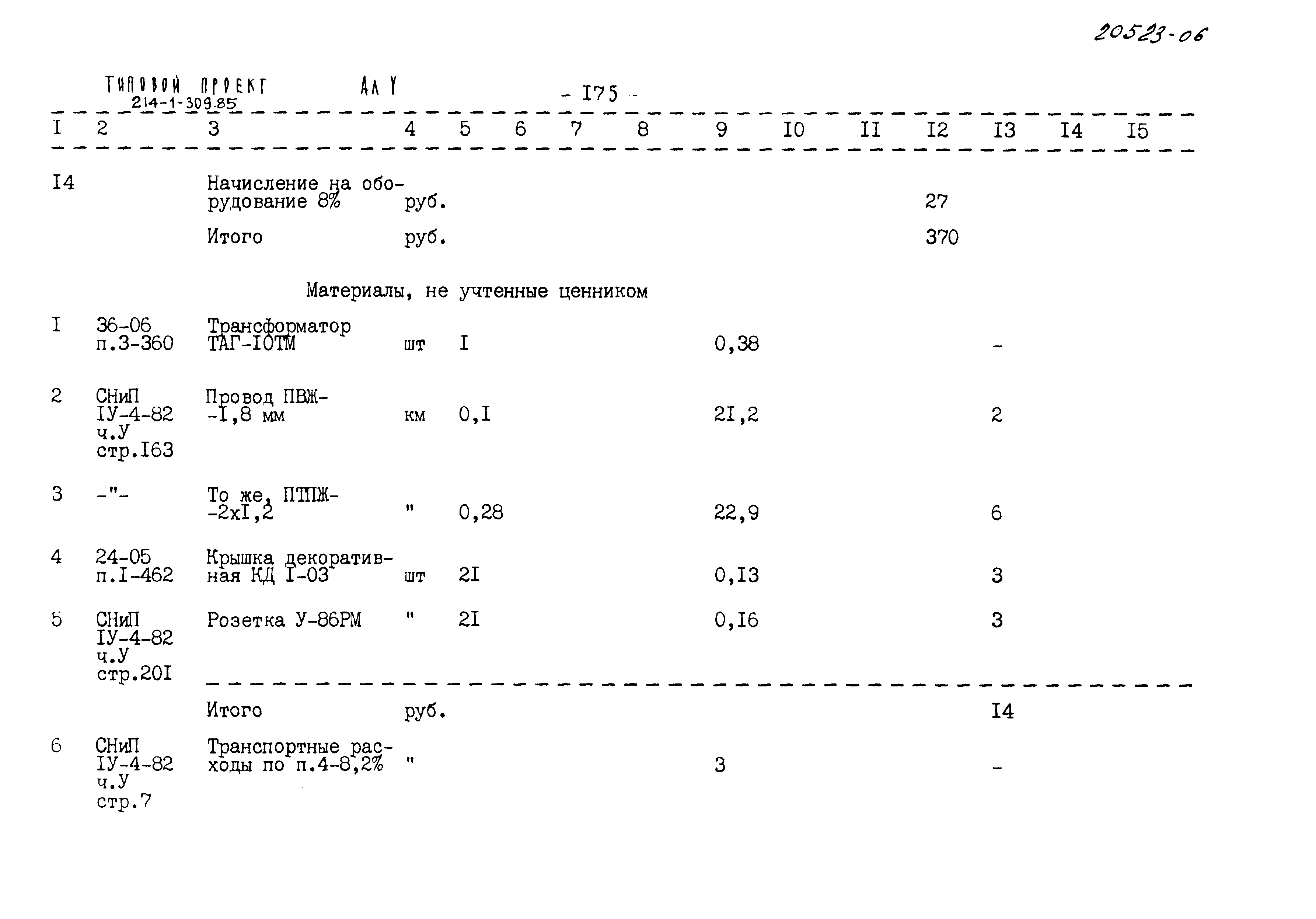 Типовой проект 214-1-309.85