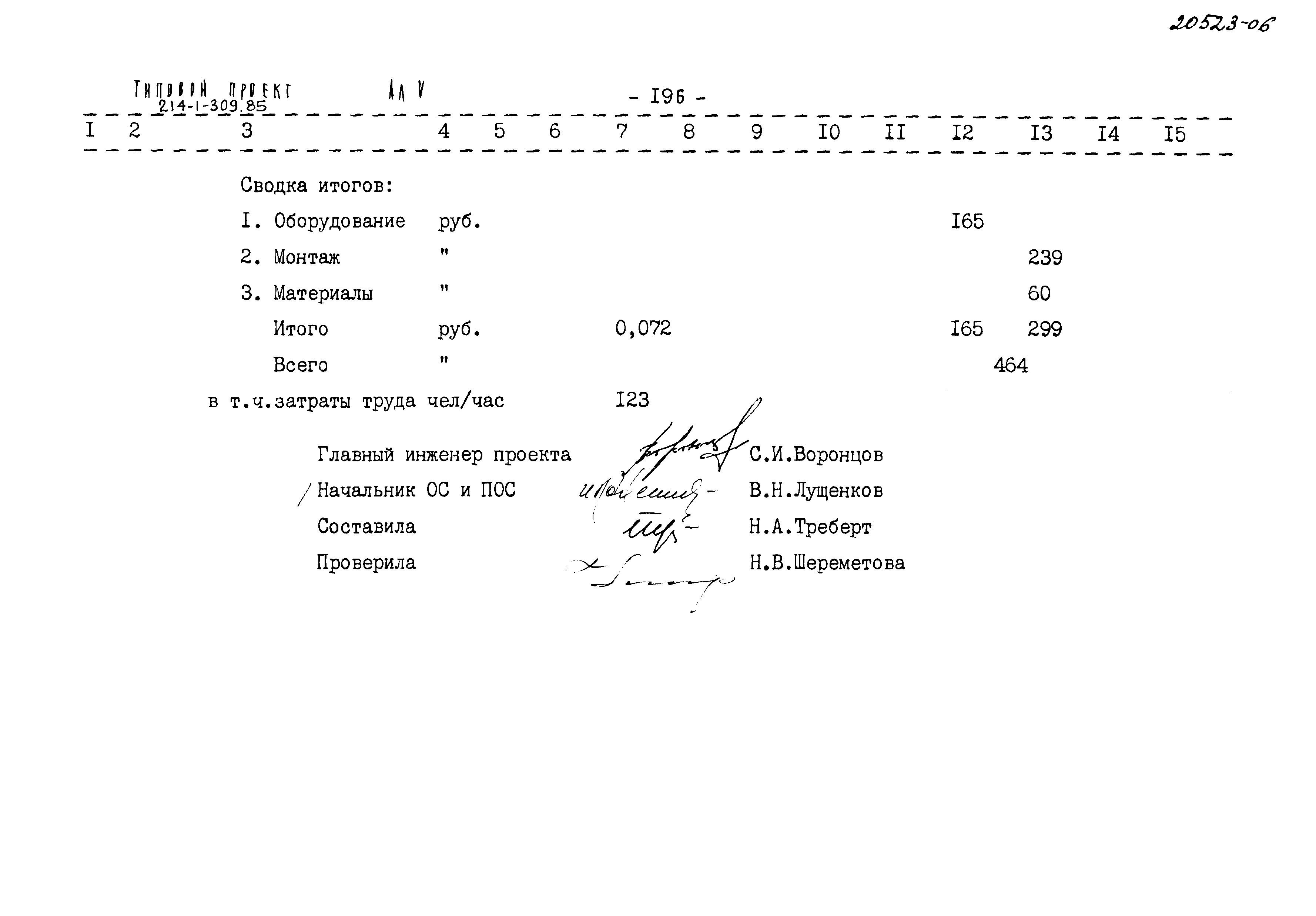 Типовой проект 214-1-309.85