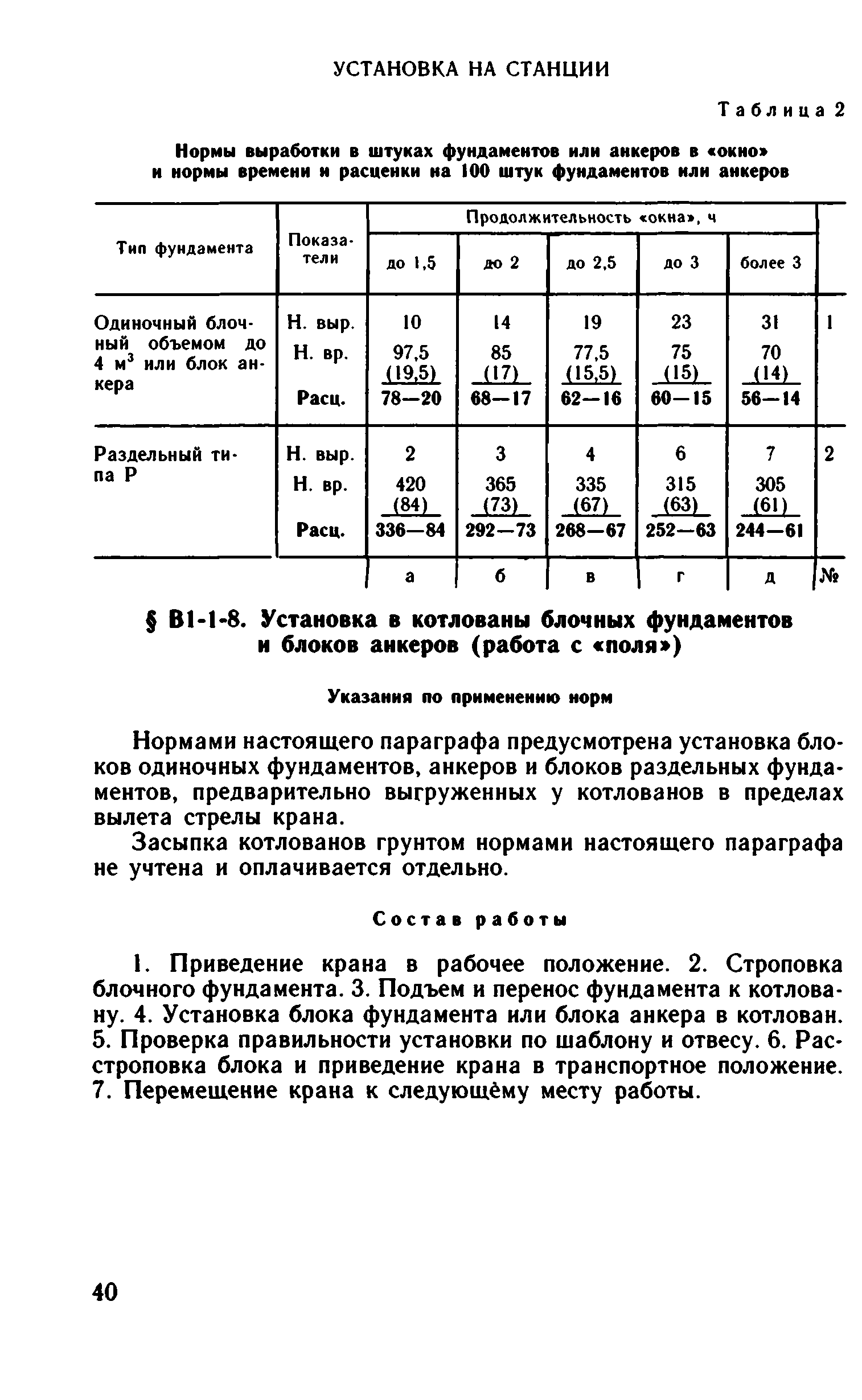 ВНиР В1-1