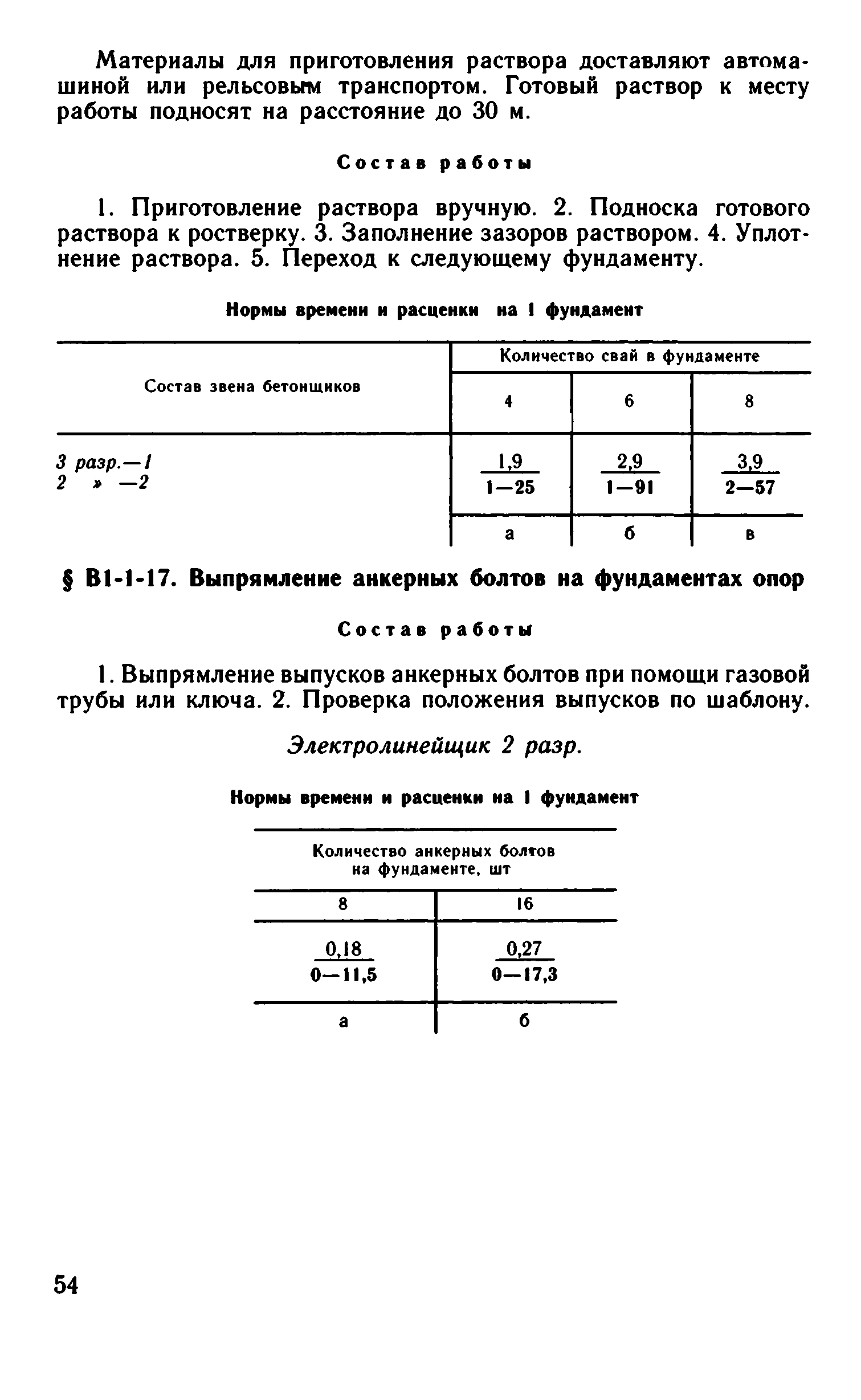 ВНиР В1-1