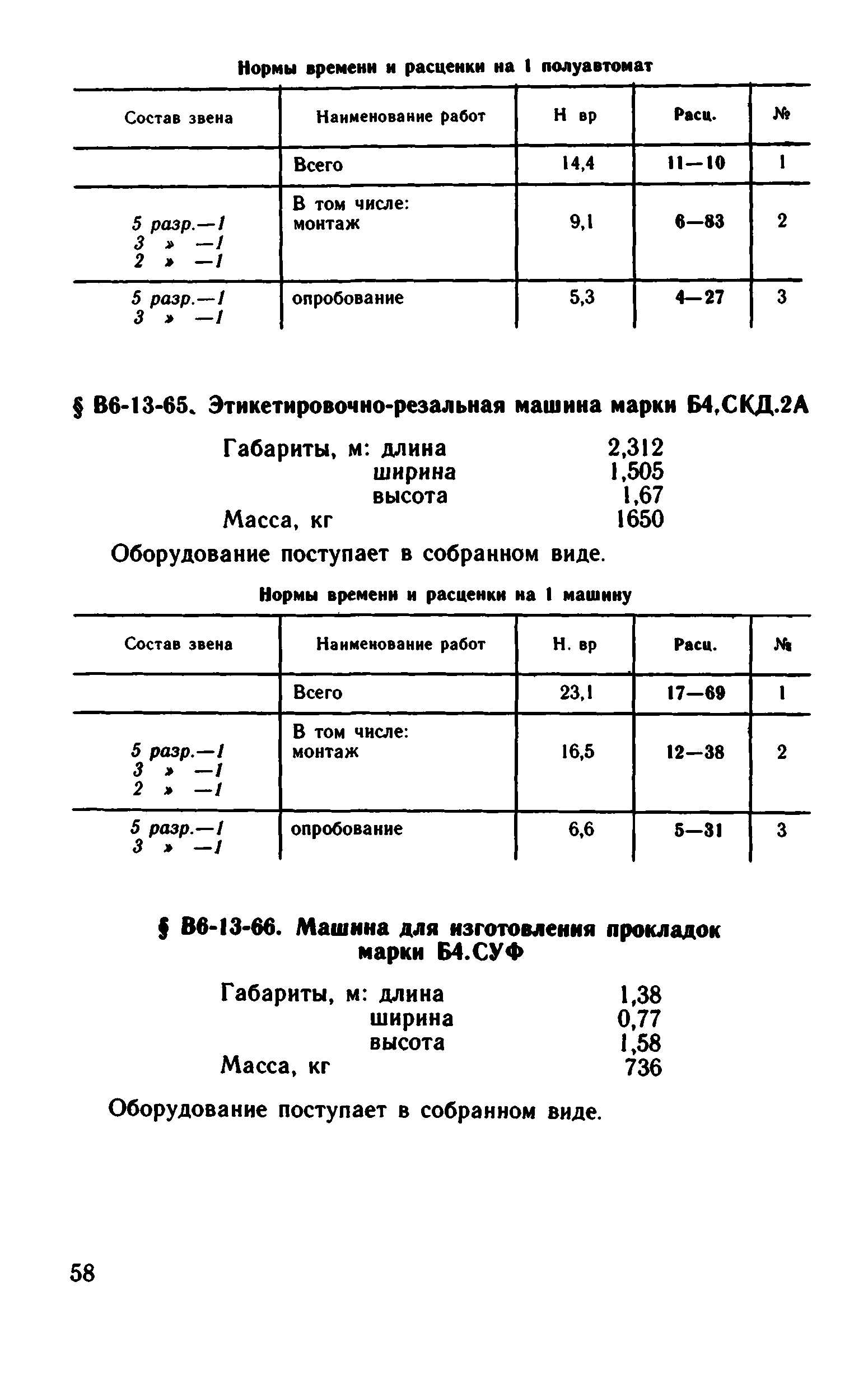 ВНиР В6-13