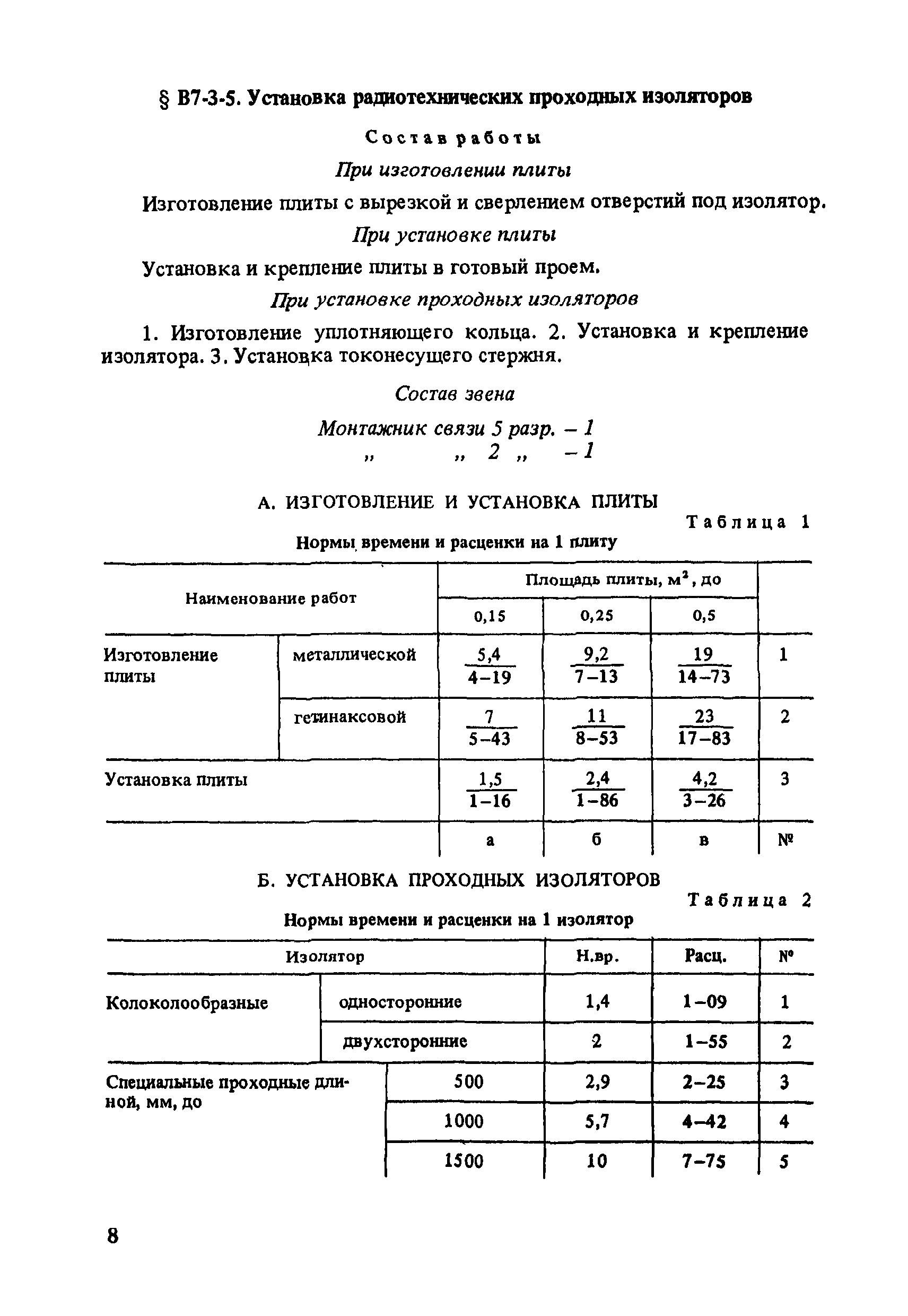 ВНиР В7-3