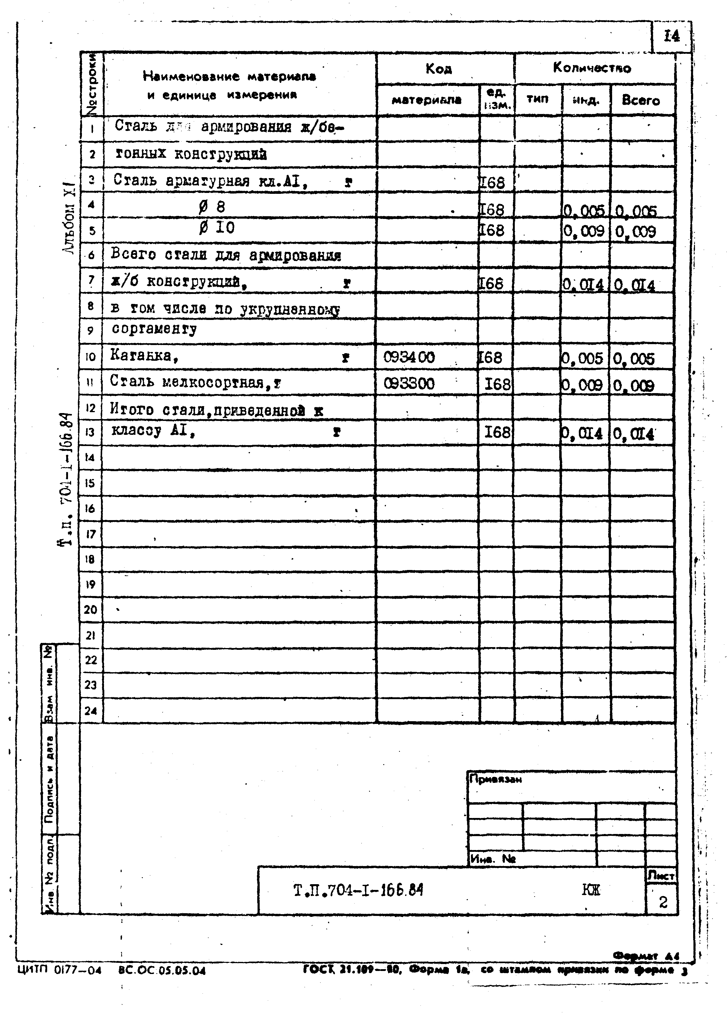 Типовой проект 704-1-166.84