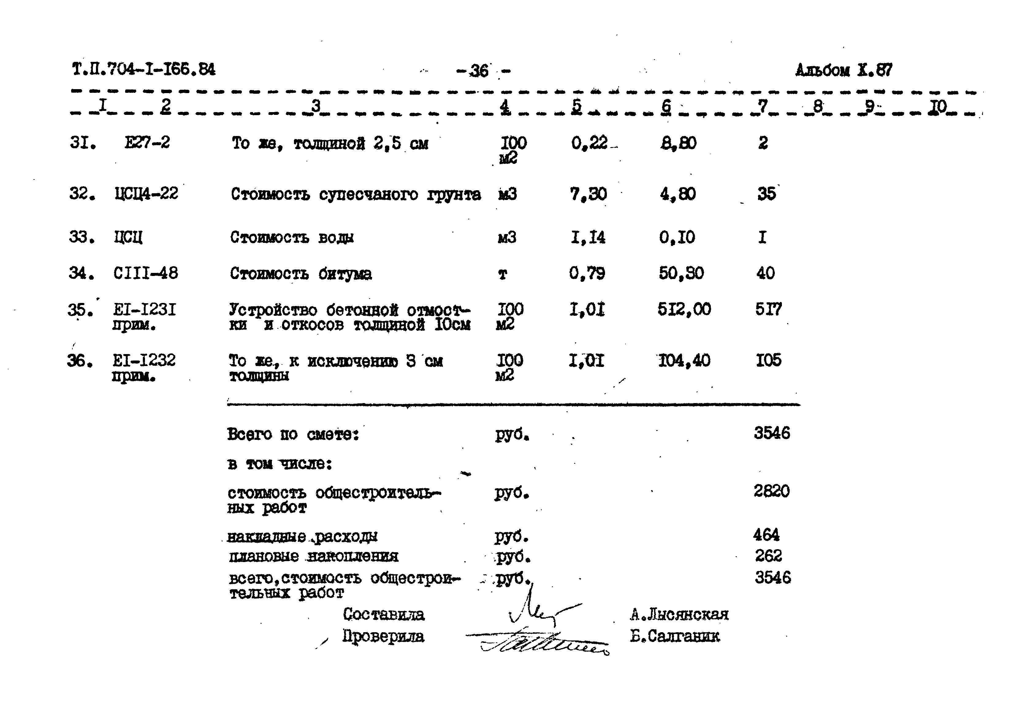 Типовой проект 704-1-166.84