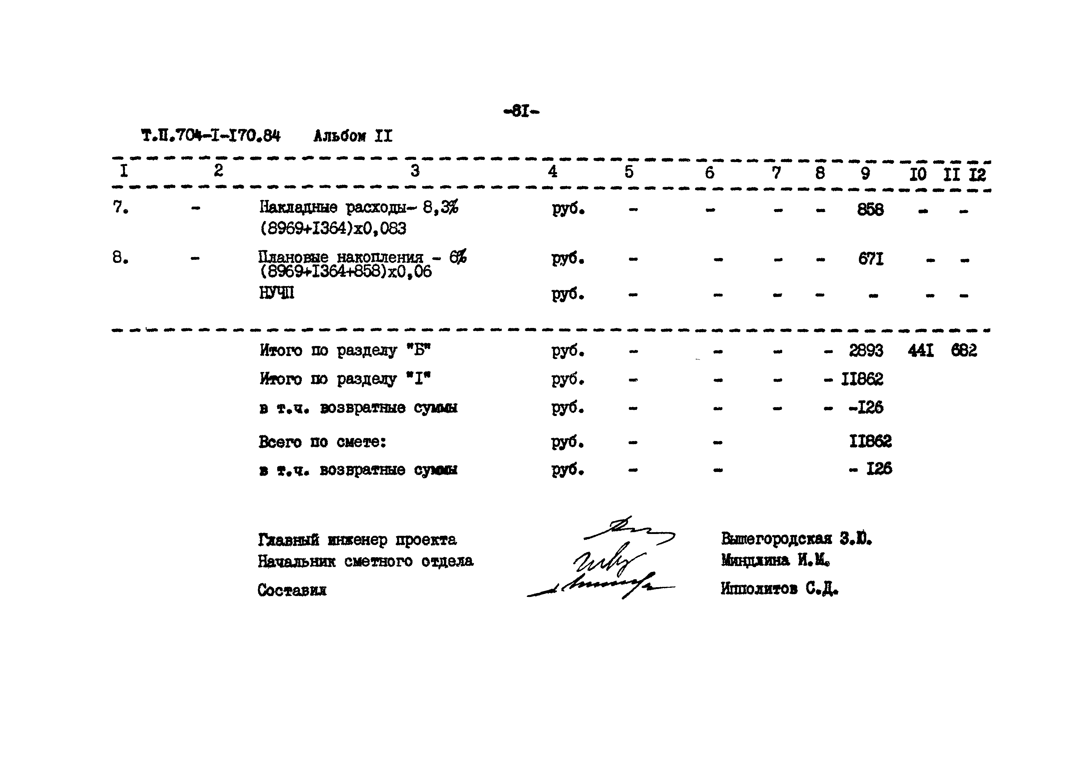 Типовой проект 704-1-170.84