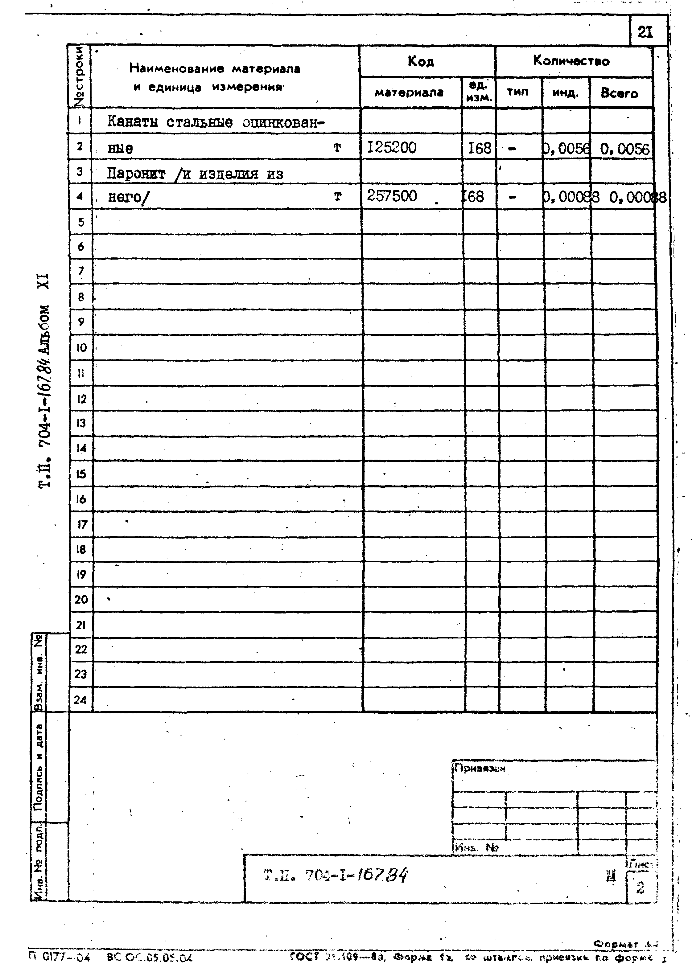 Типовой проект 704-1-167.84