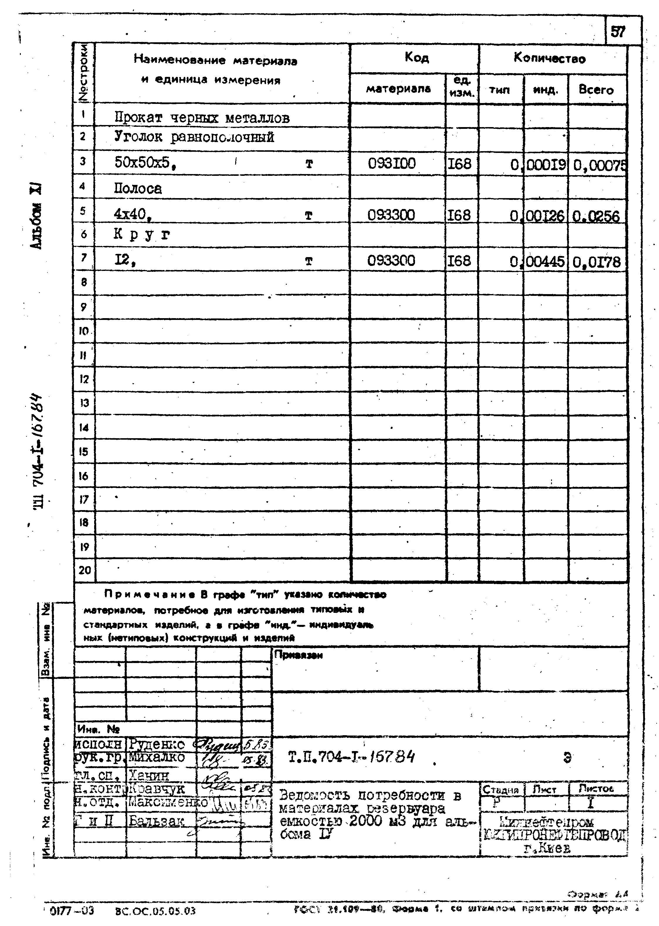 Типовой проект 704-1-167.84