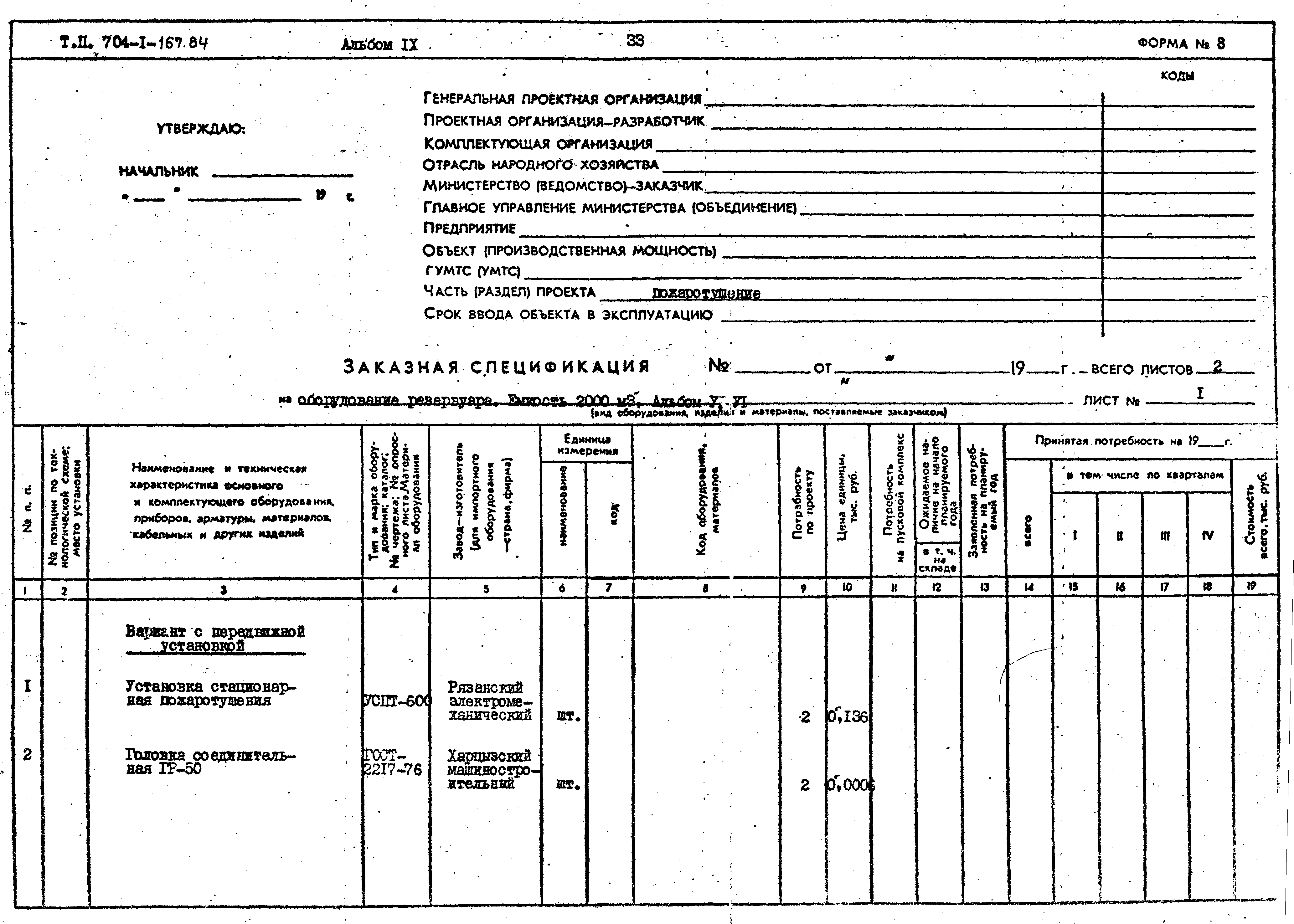 Типовой проект 704-1-167.84