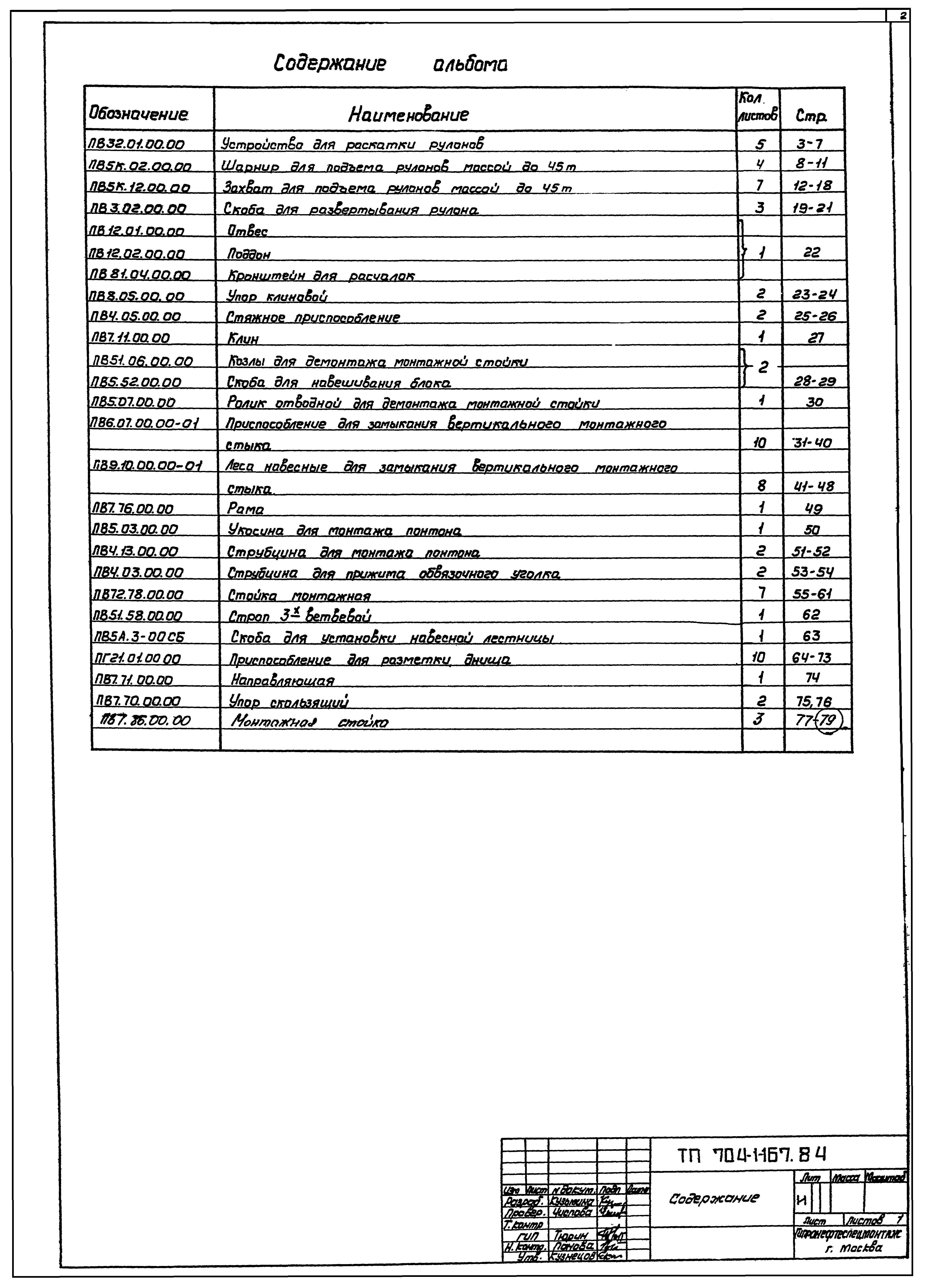 Типовой проект 704-1-167.84