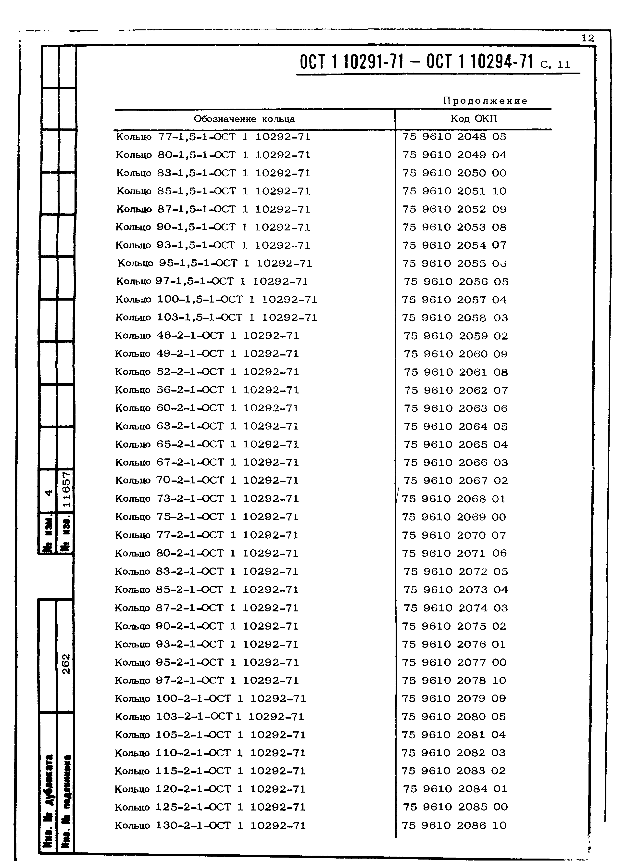 ОСТ 1 10291-71