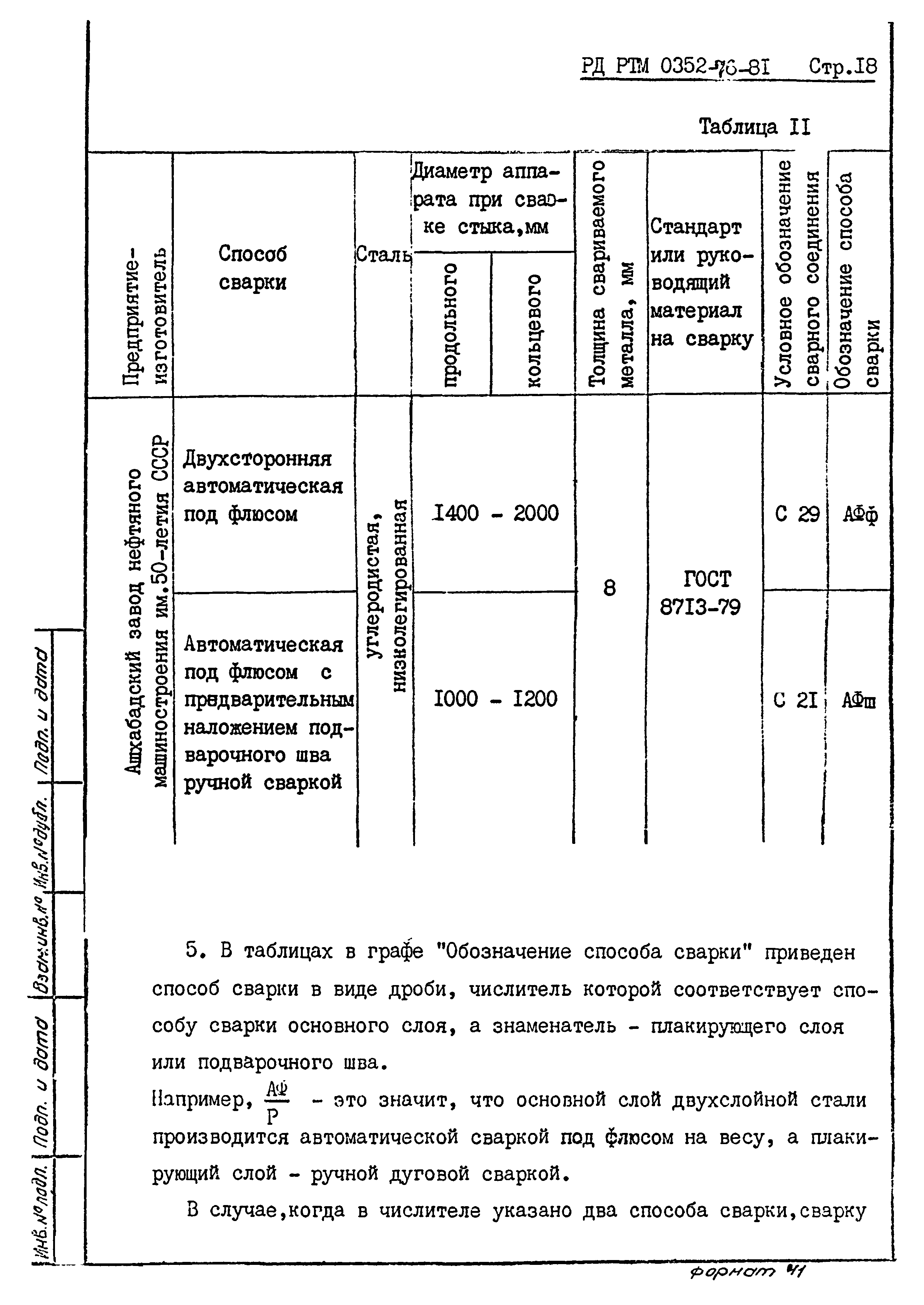 РД РТМ 0352-76-81