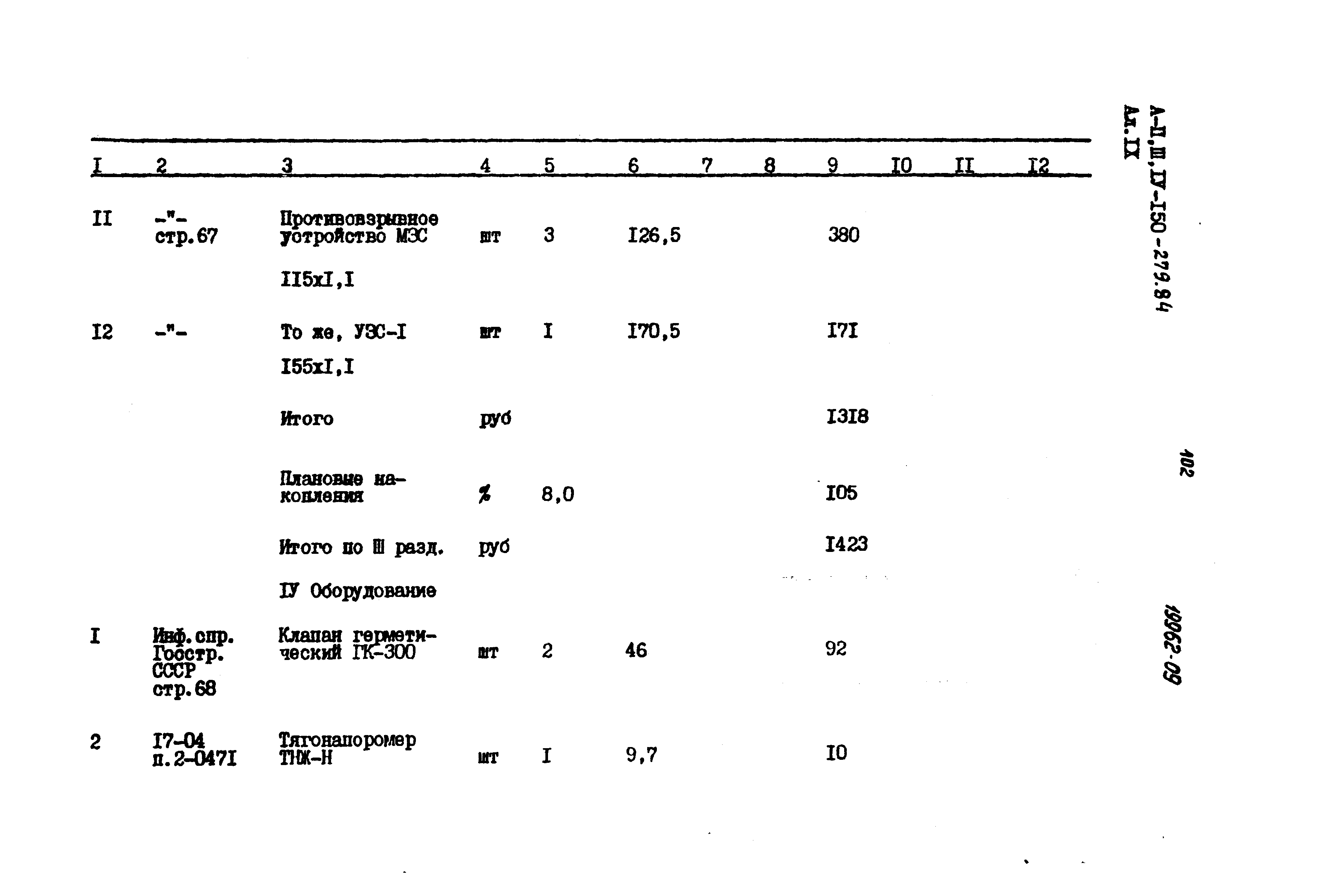 Типовой проект A-II,III,IV-150-279.84