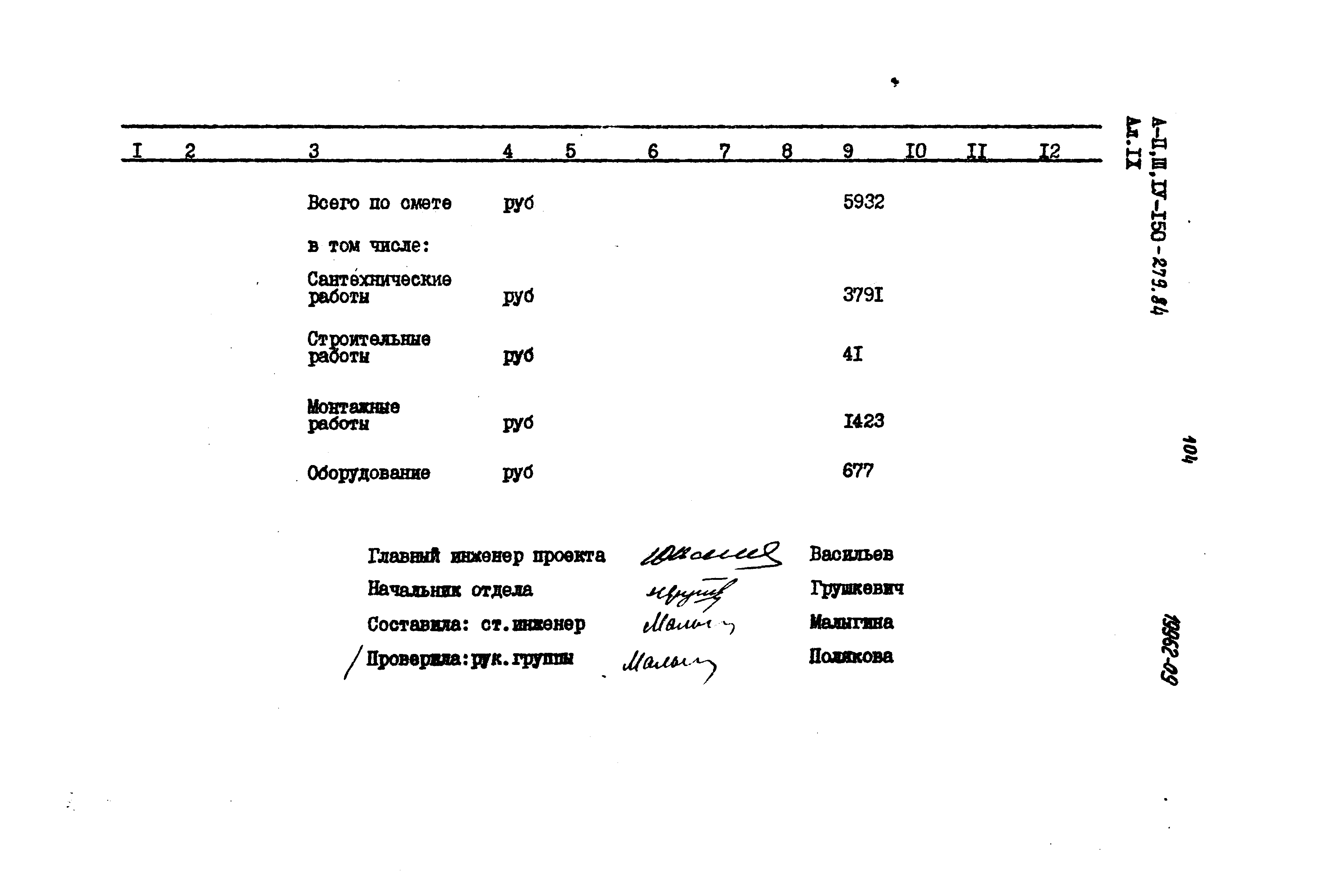 Типовой проект A-II,III,IV-150-279.84