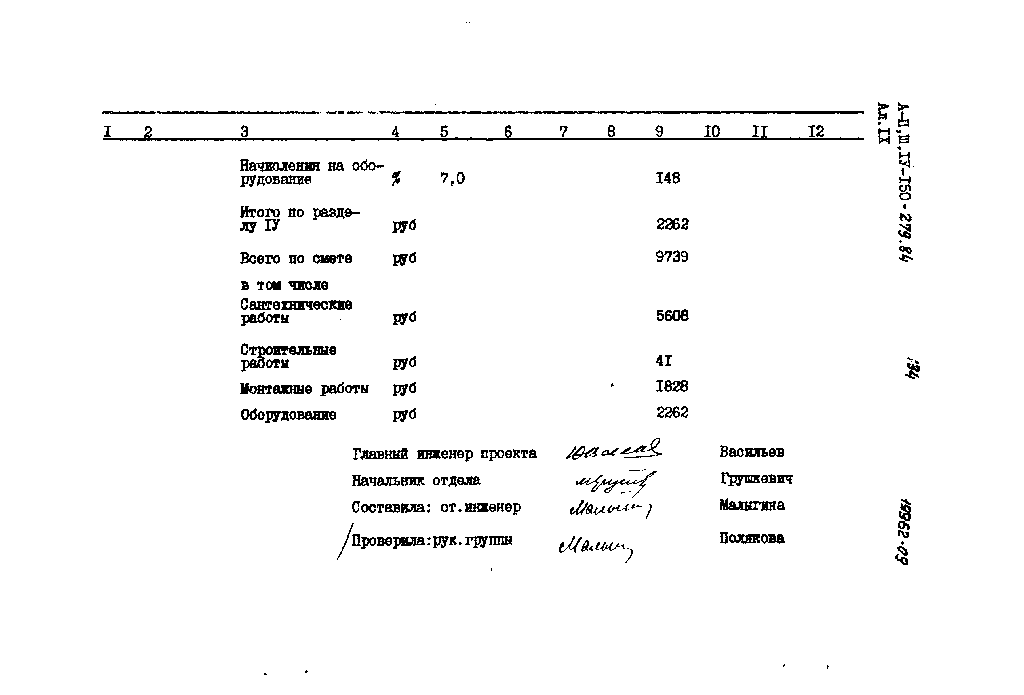 Типовой проект A-II,III,IV-150-279.84