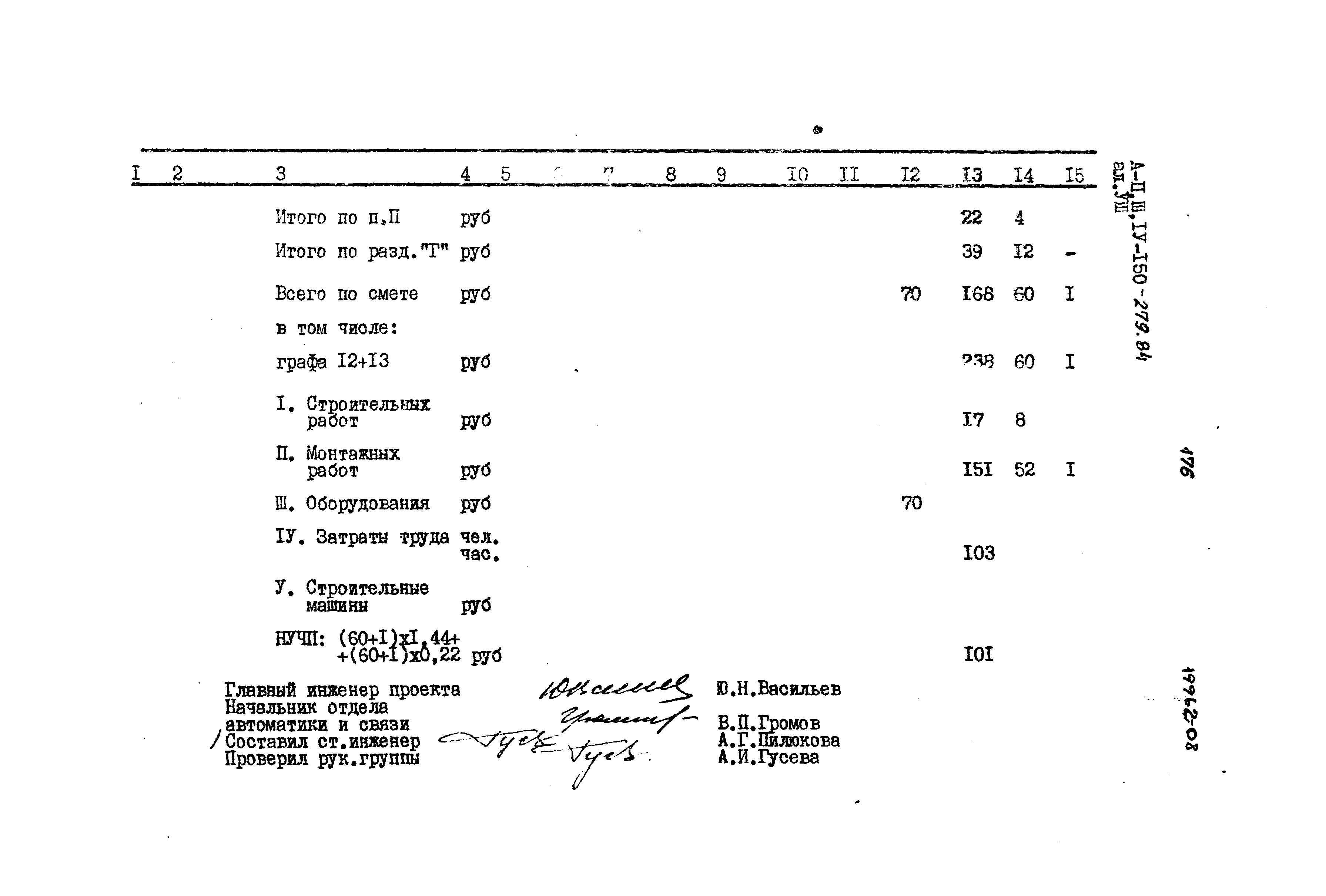 Типовой проект A-II,III,IV-150-279.84