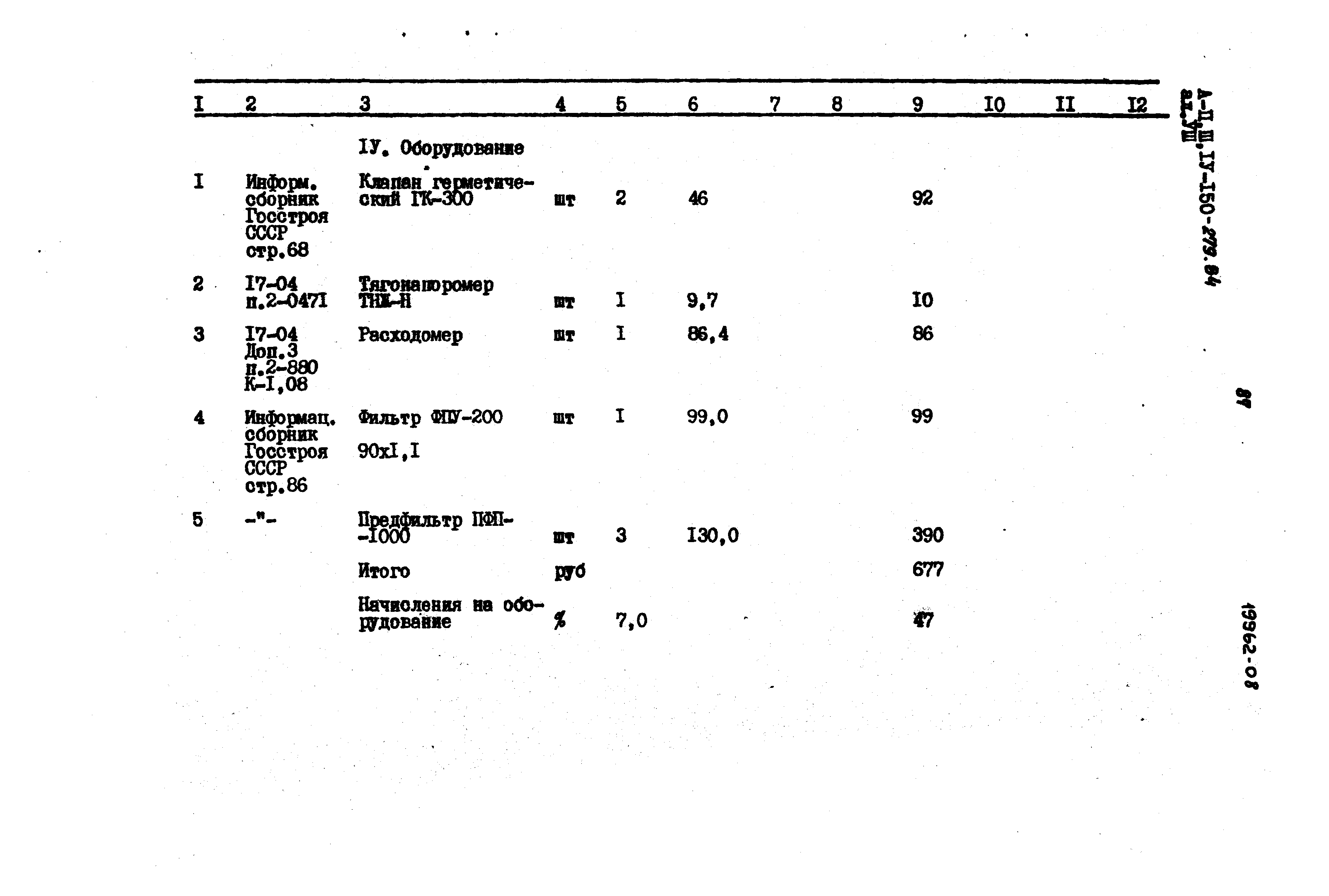 Типовой проект A-II,III,IV-150-279.84