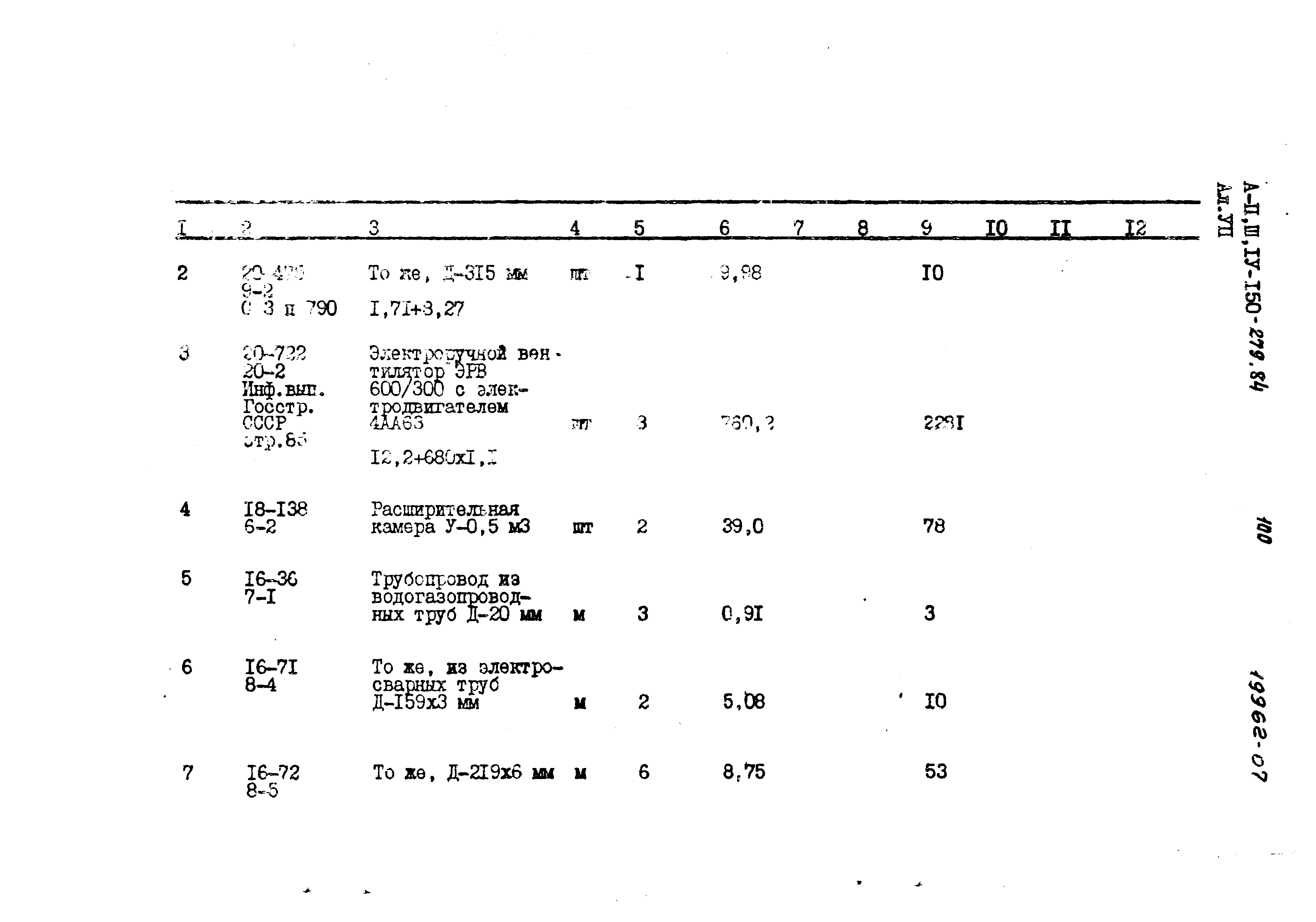 Типовой проект A-II,III,IV-150-279.84