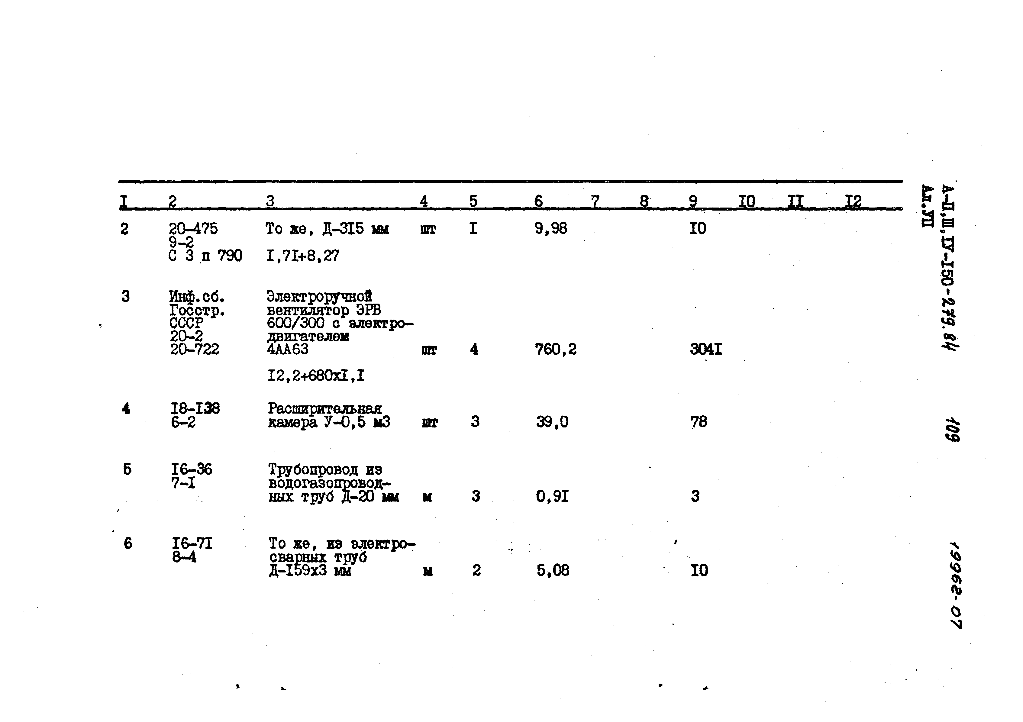 Типовой проект A-II,III,IV-150-279.84