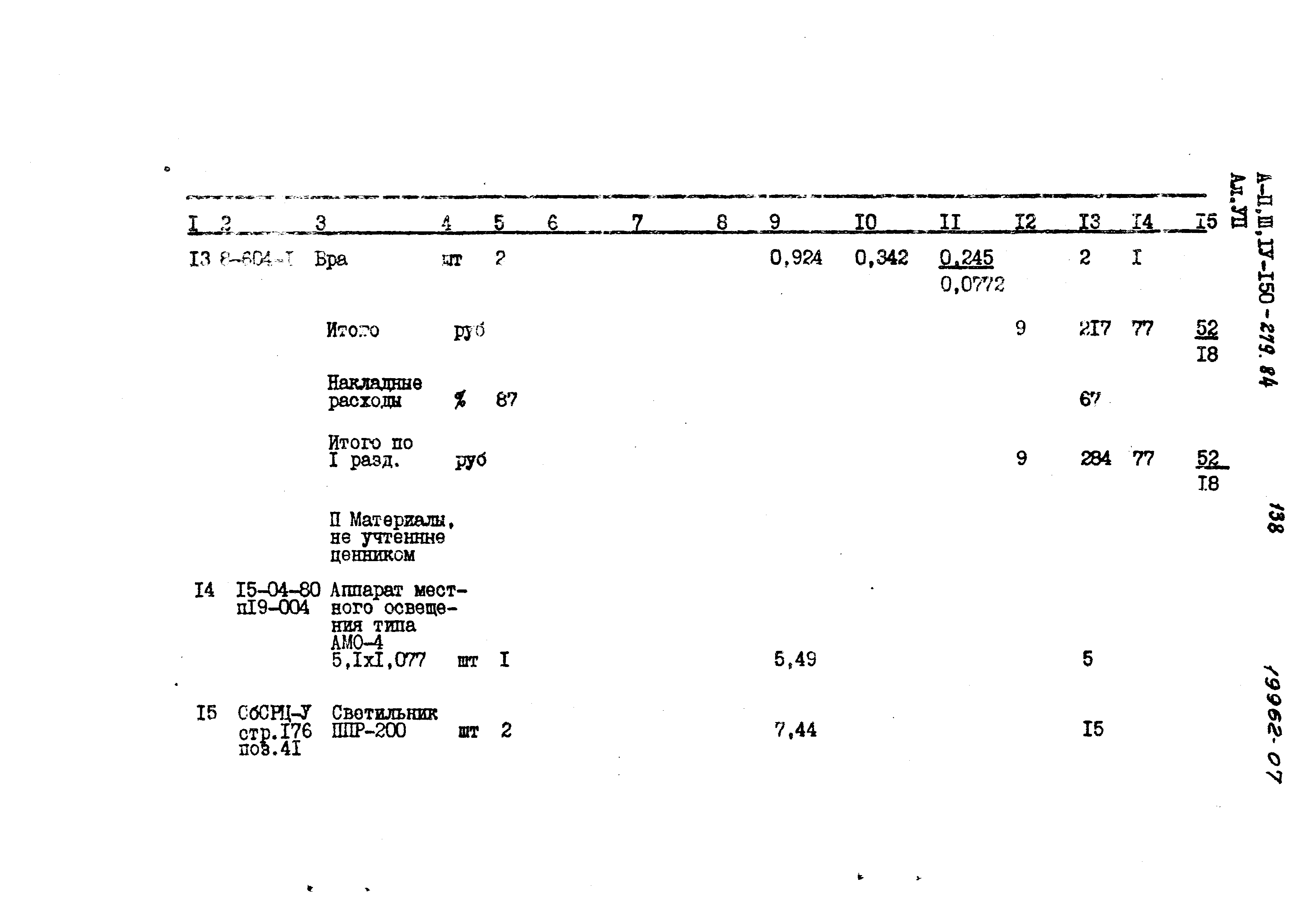 Типовой проект A-II,III,IV-150-279.84