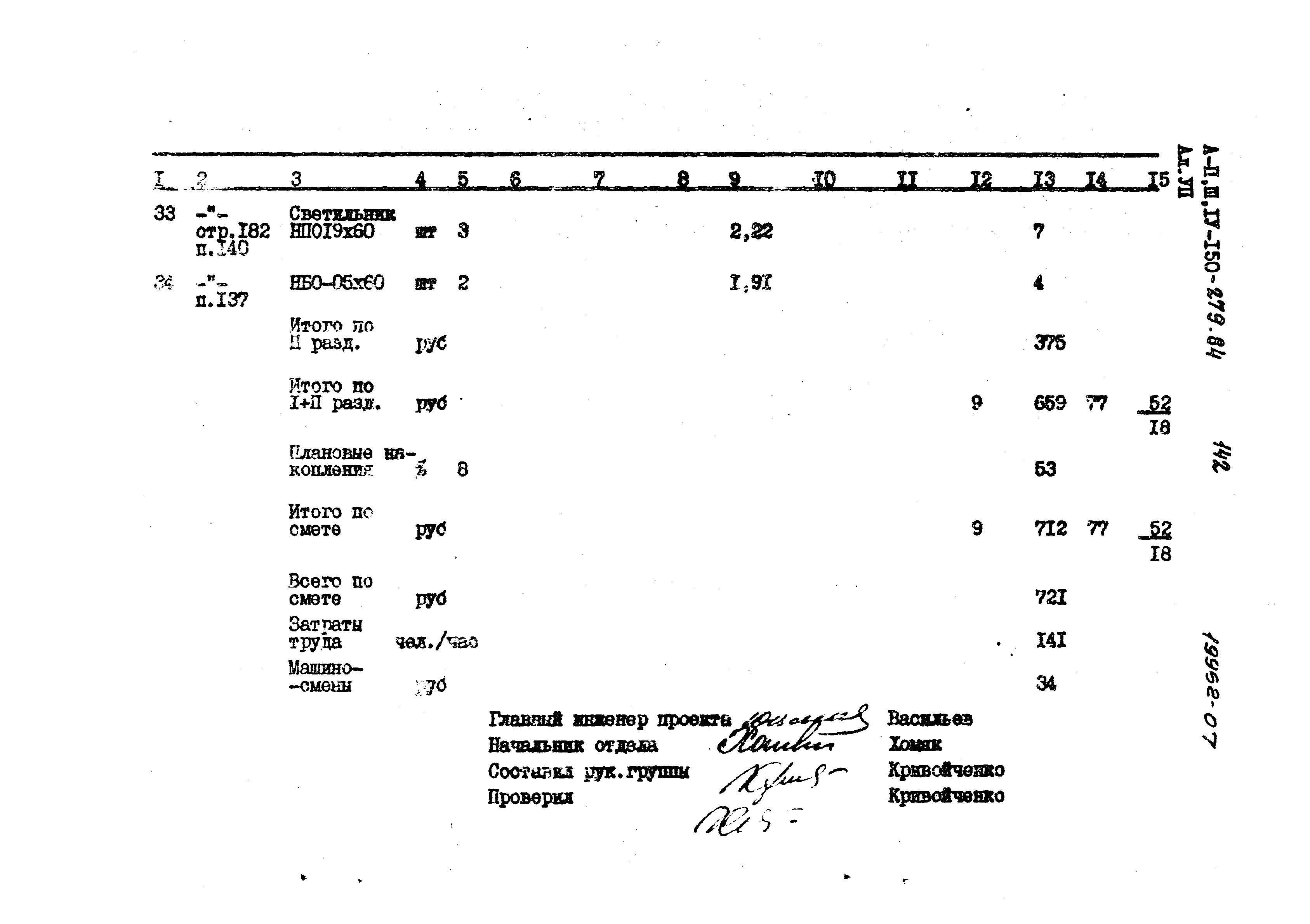 Типовой проект A-II,III,IV-150-279.84