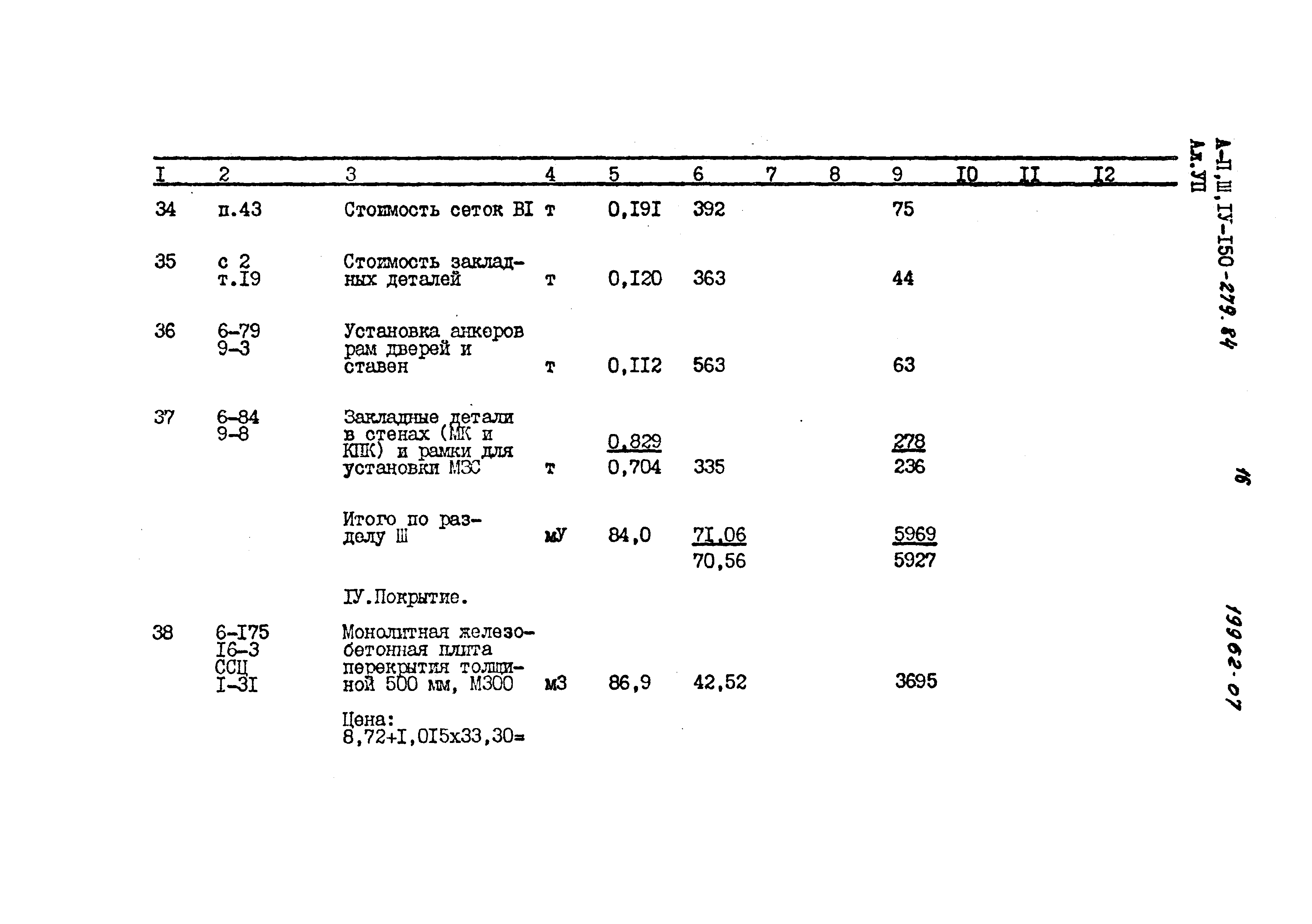 Типовой проект A-II,III,IV-150-279.84