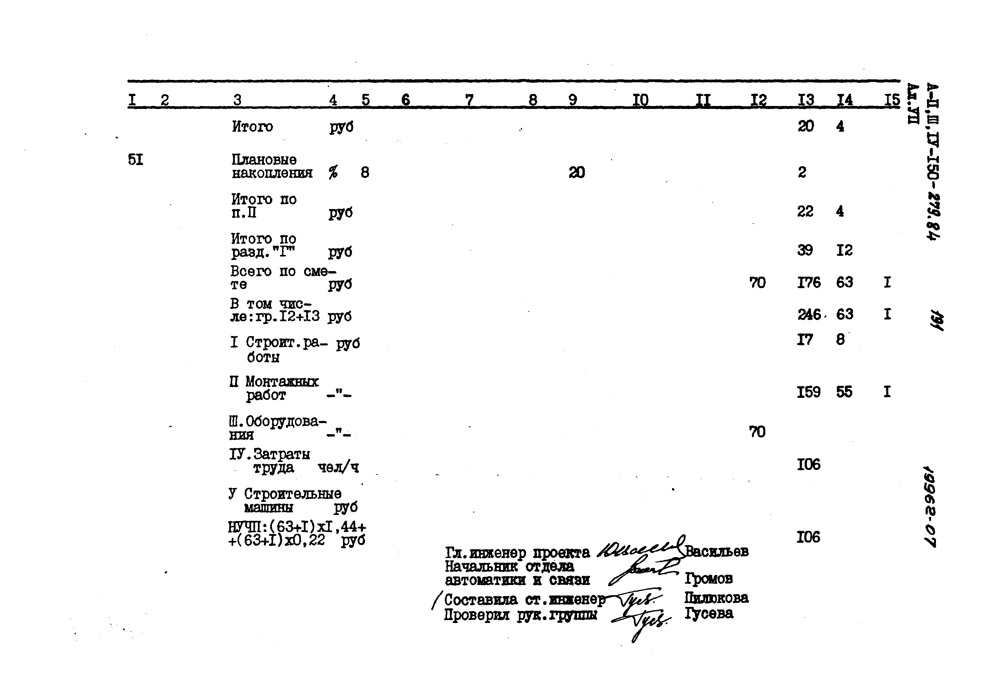 Типовой проект A-II,III,IV-150-279.84