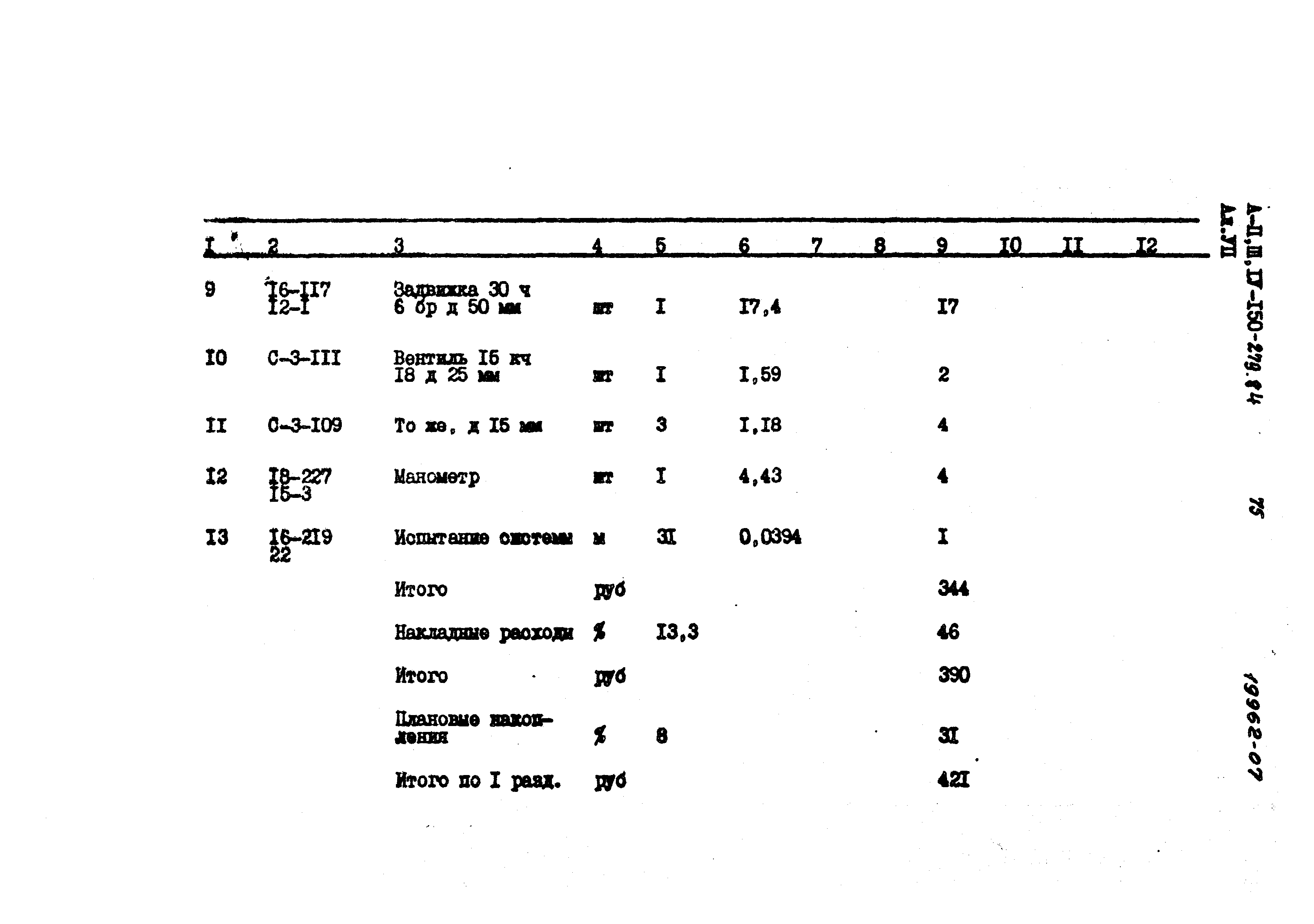 Типовой проект A-II,III,IV-150-279.84