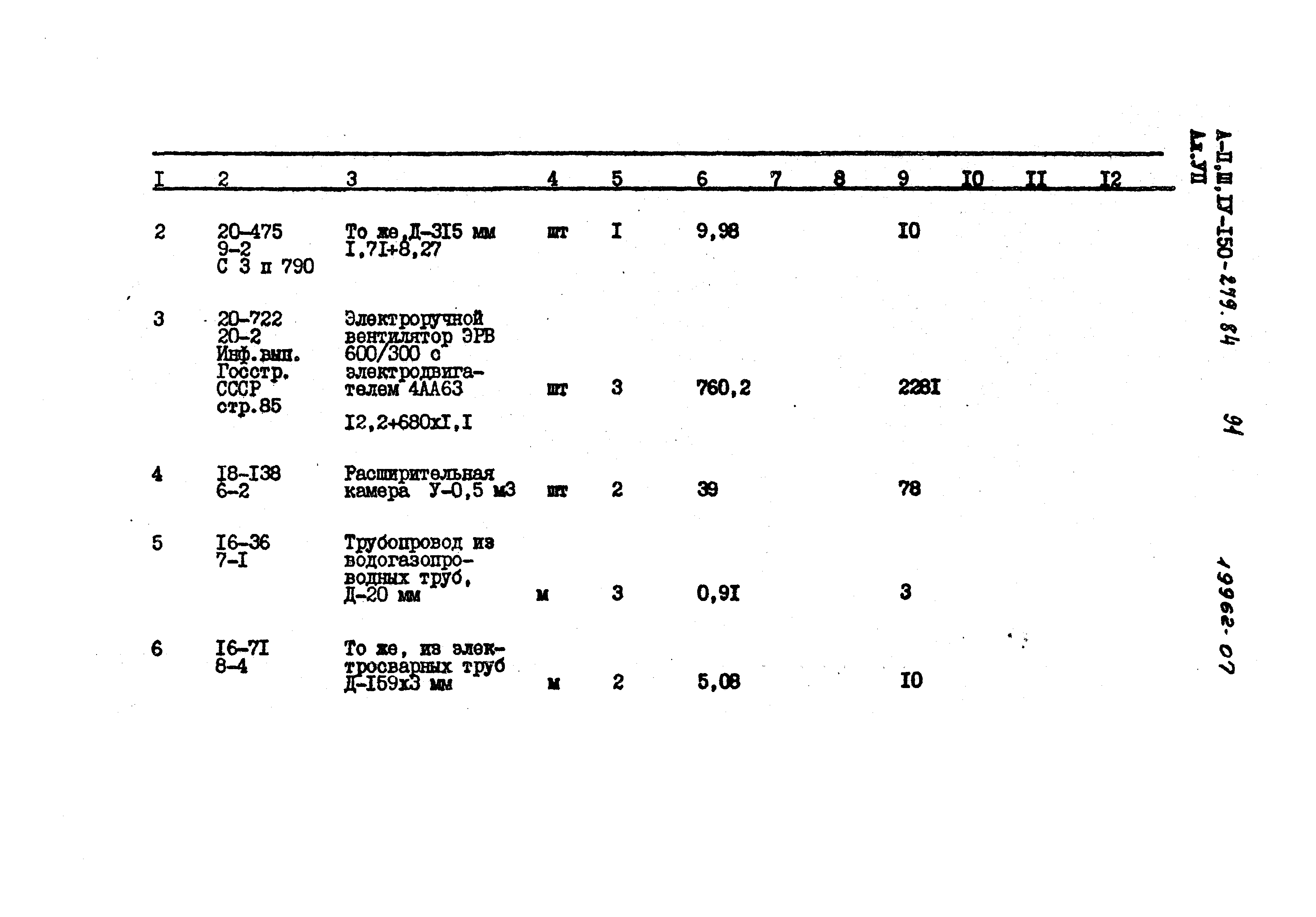 Типовой проект A-II,III,IV-150-279.84