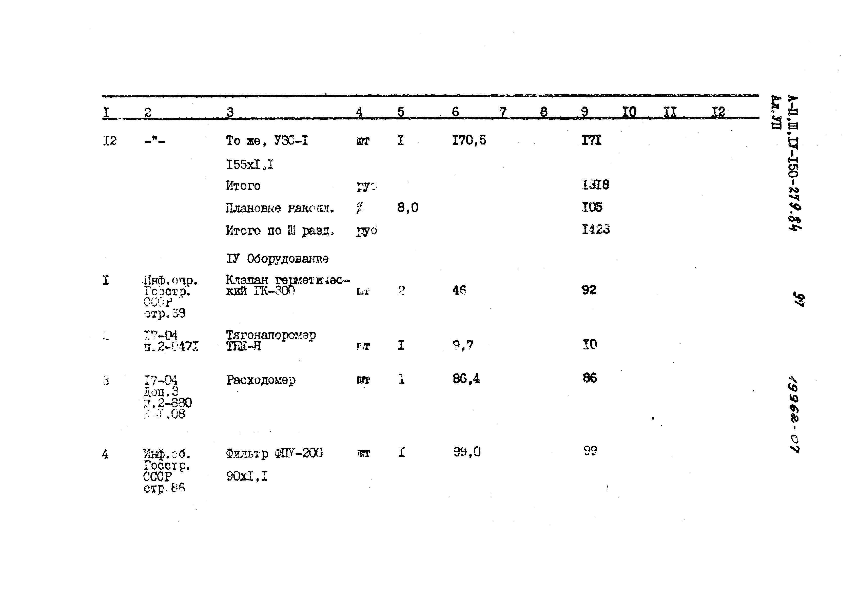 Типовой проект A-II,III,IV-150-279.84