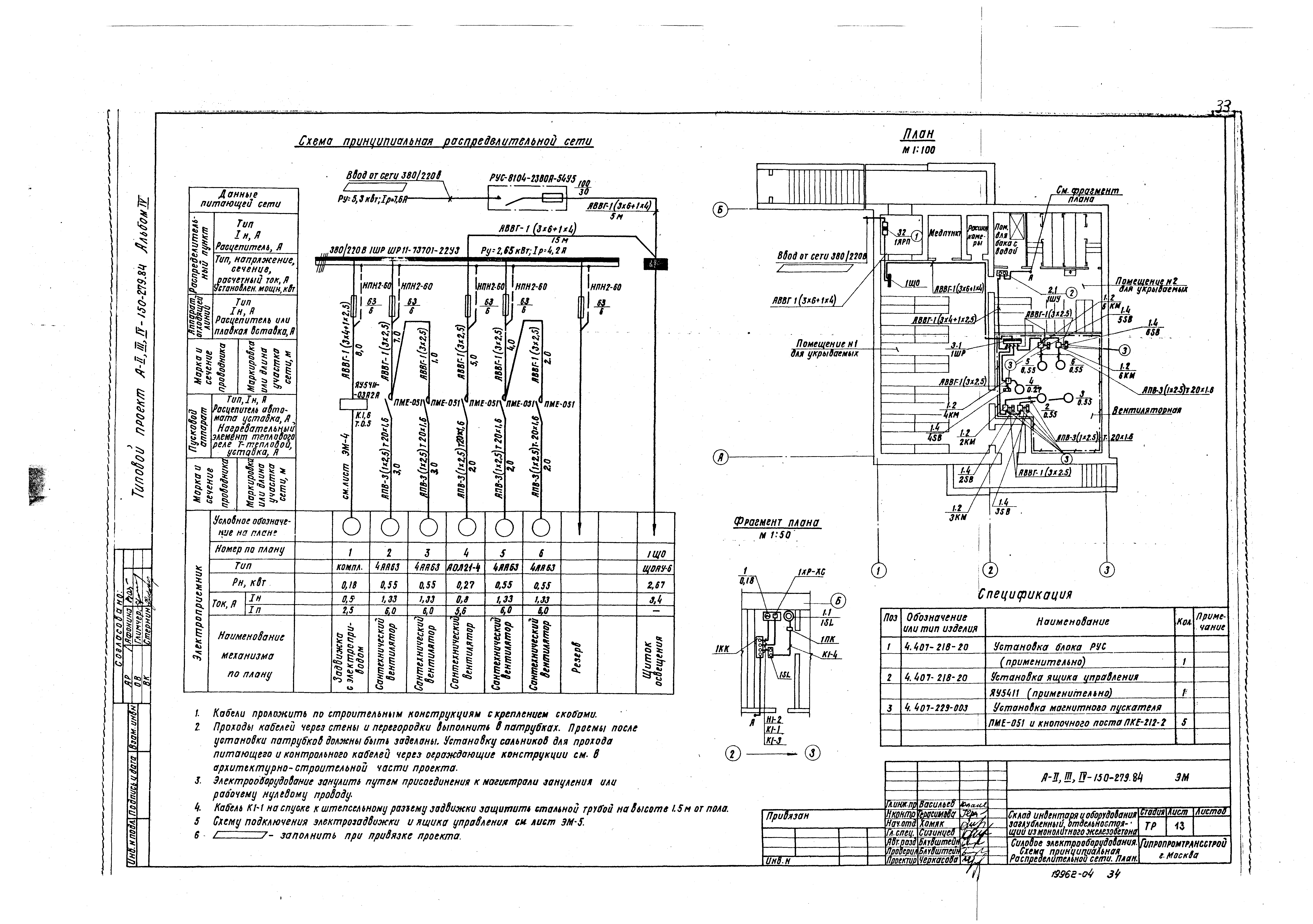 Типовой проект A-II,III,IV-150-279.84