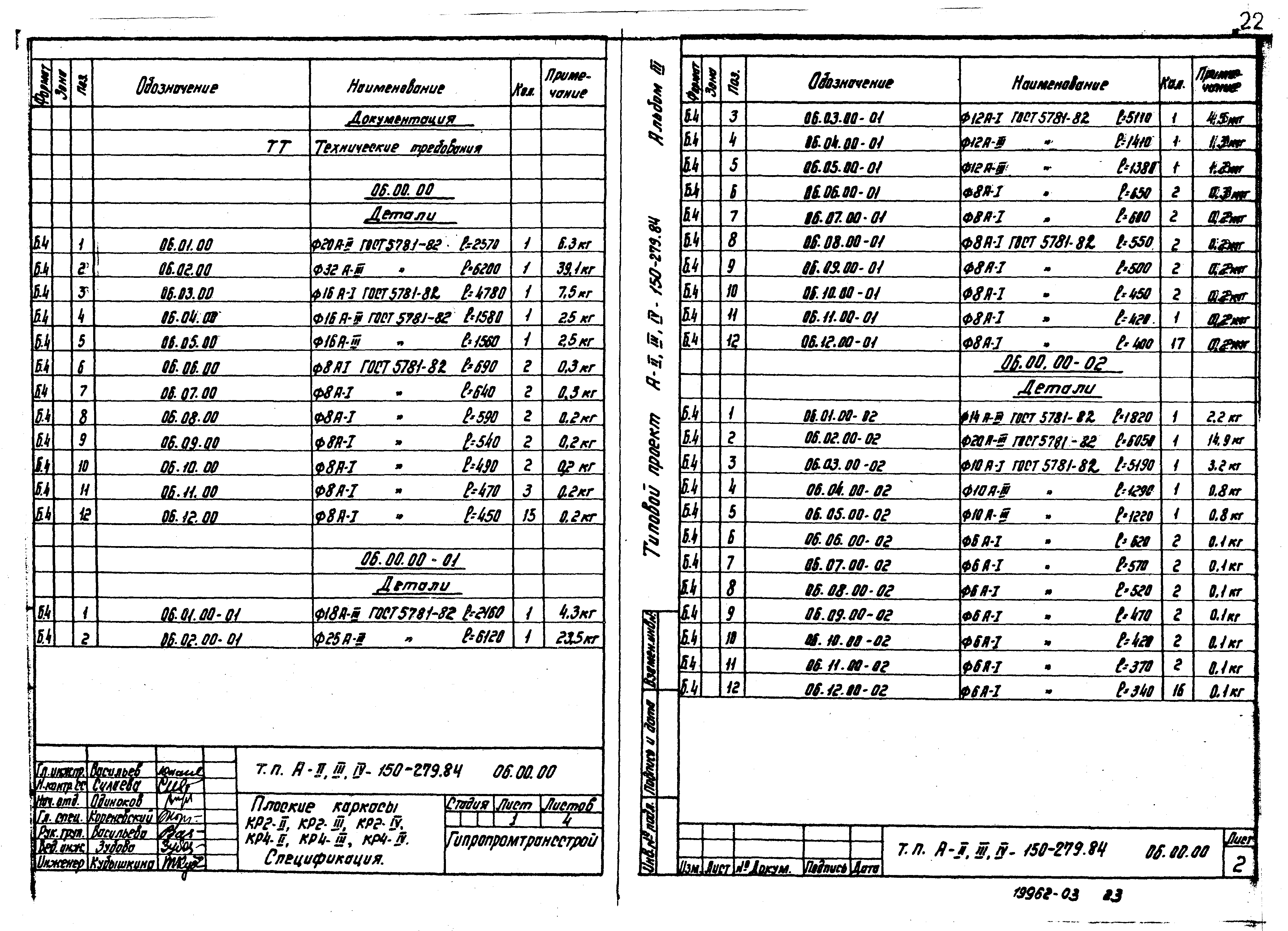 Типовой проект A-II,III,IV-150-279.84