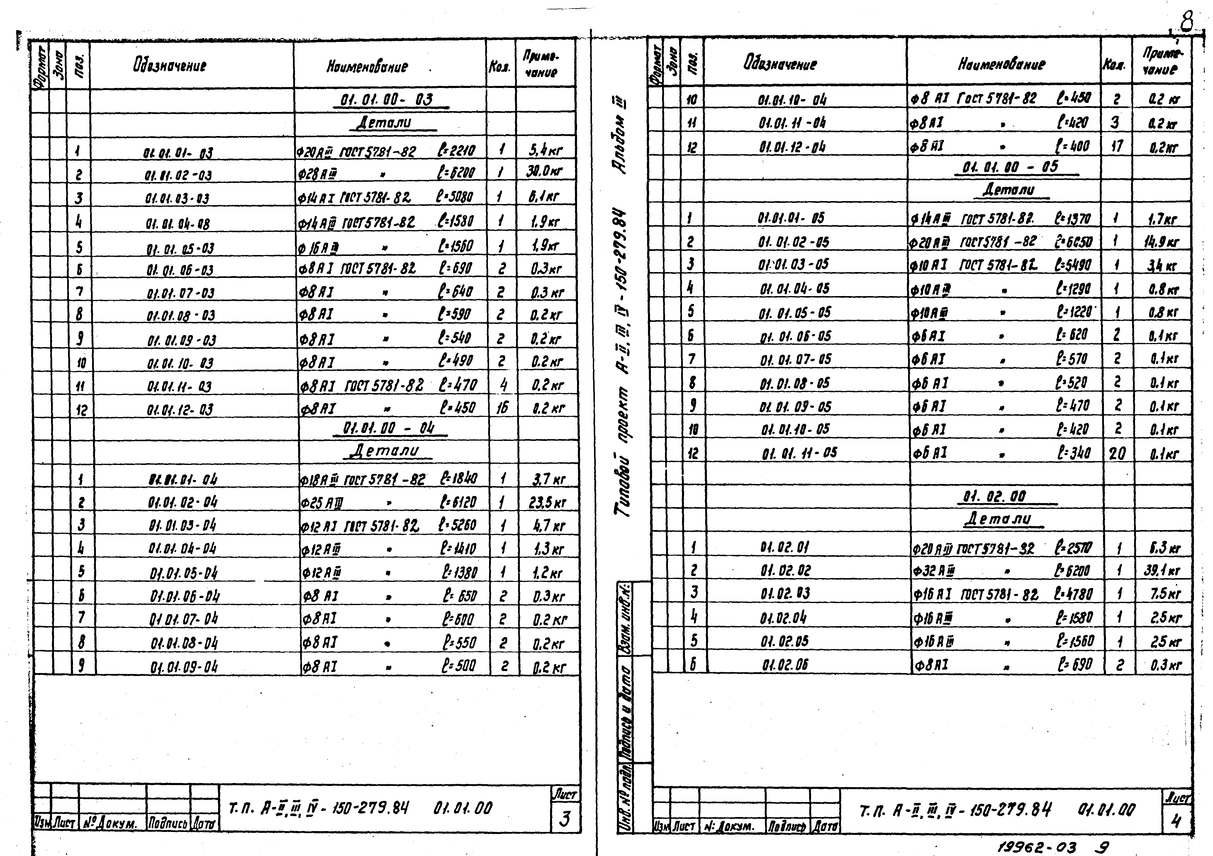 Типовой проект A-II,III,IV-150-279.84