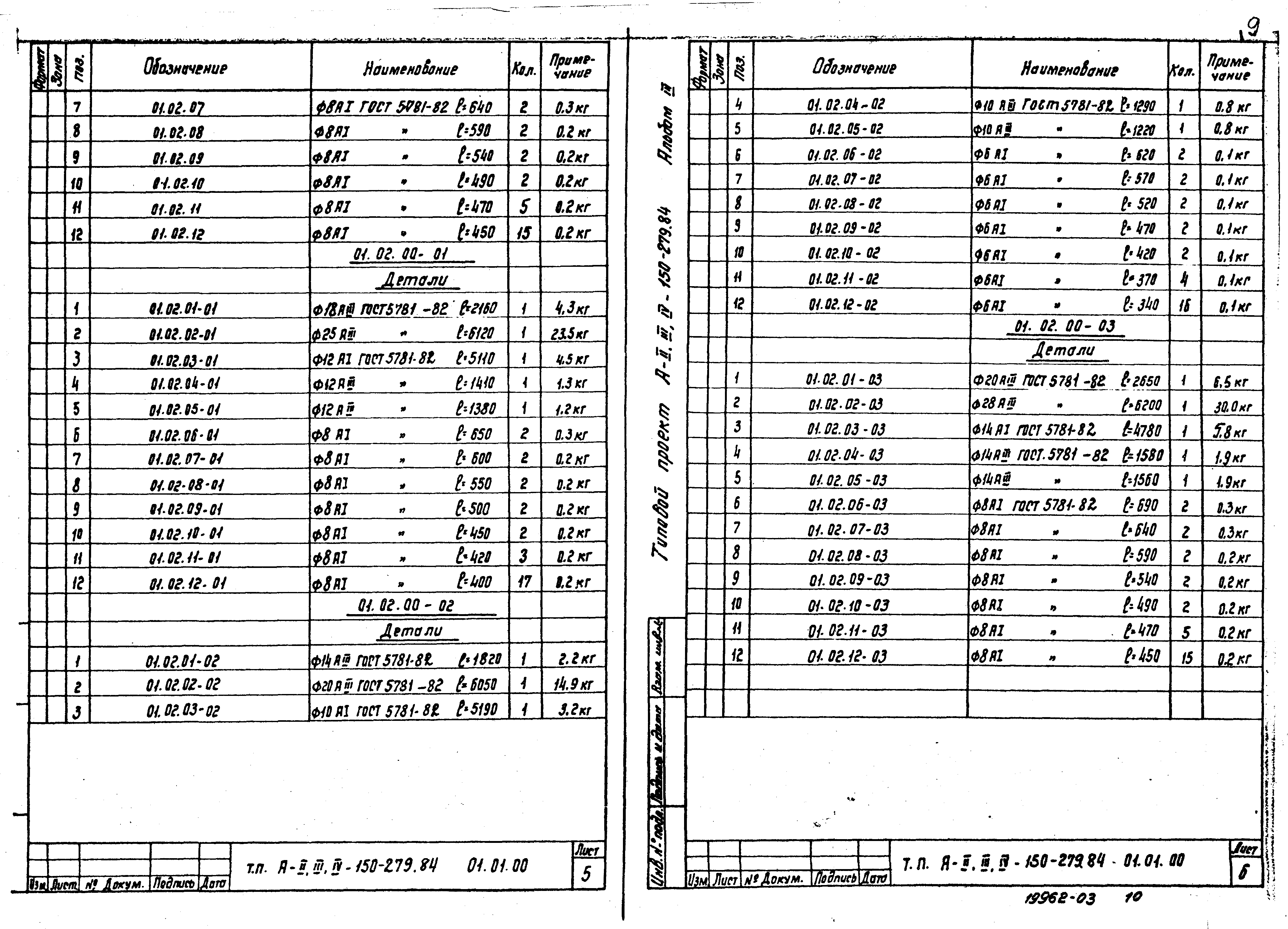 Типовой проект A-II,III,IV-150-279.84